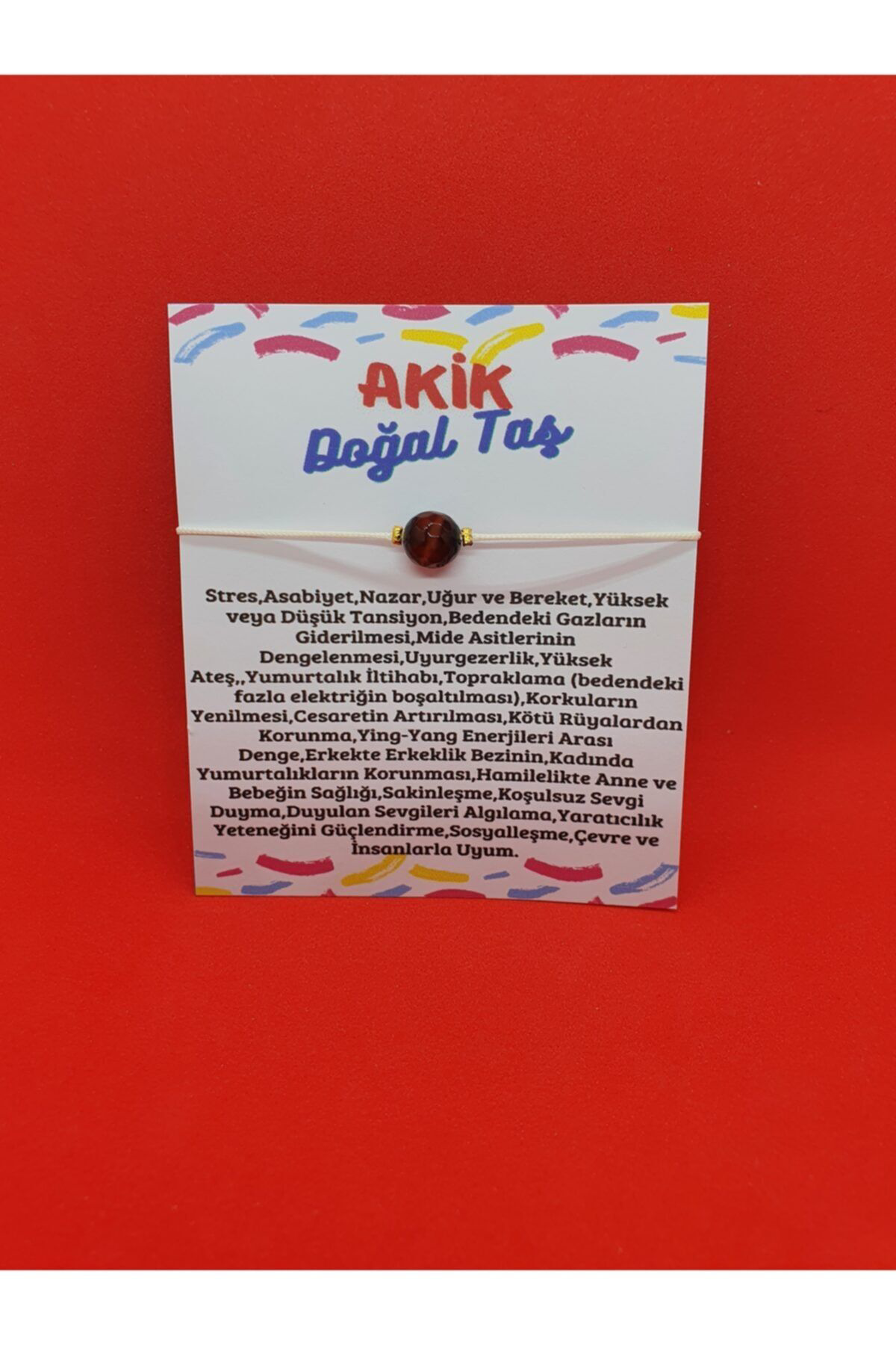 Sertifikalı Akik Taşı Bileklik Asansörlü Ayarlanabilen Ip Bilekli