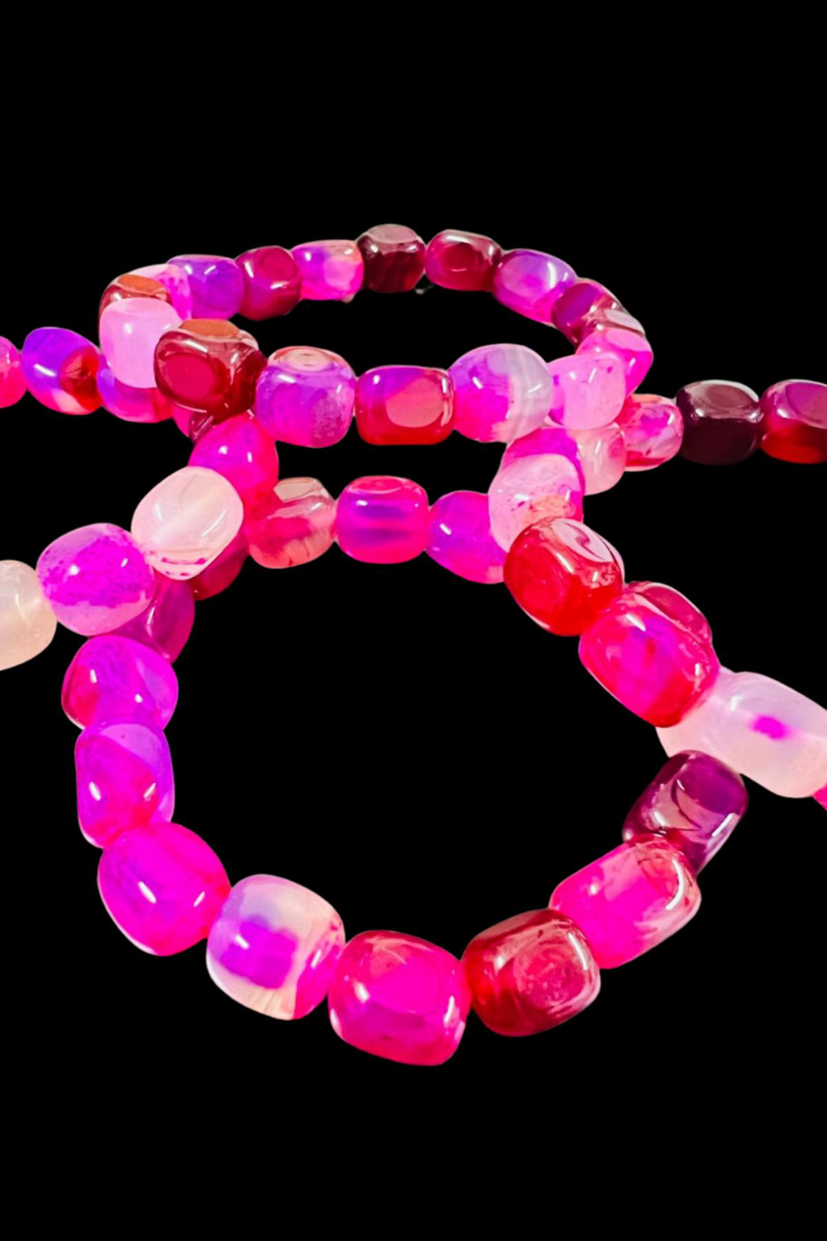 Sertifikalı Akik Doğal Taş Şekilsiz Bileklik