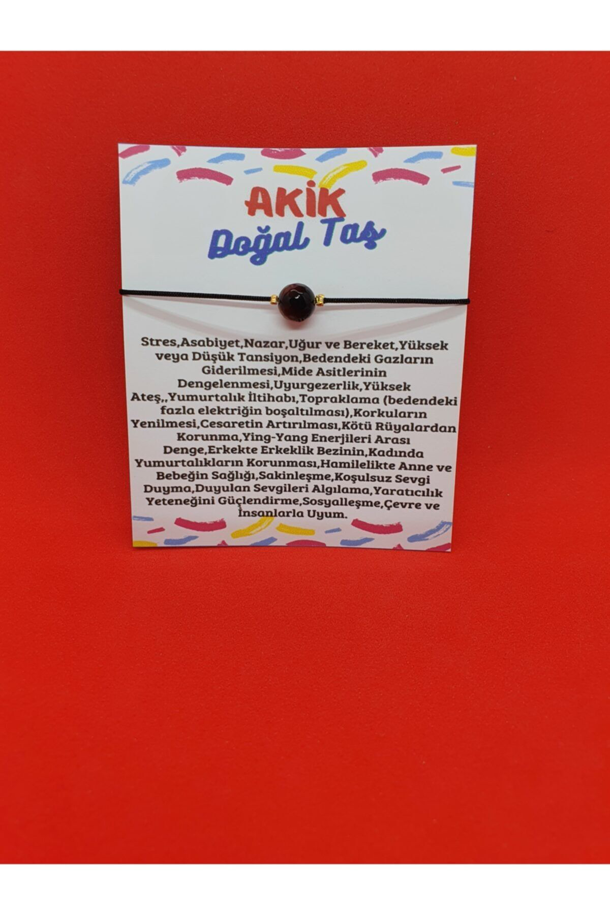 Sertifikalı Akik Taşı Bileklik Asansörlü Ayarlanabilen Ip Bilekli