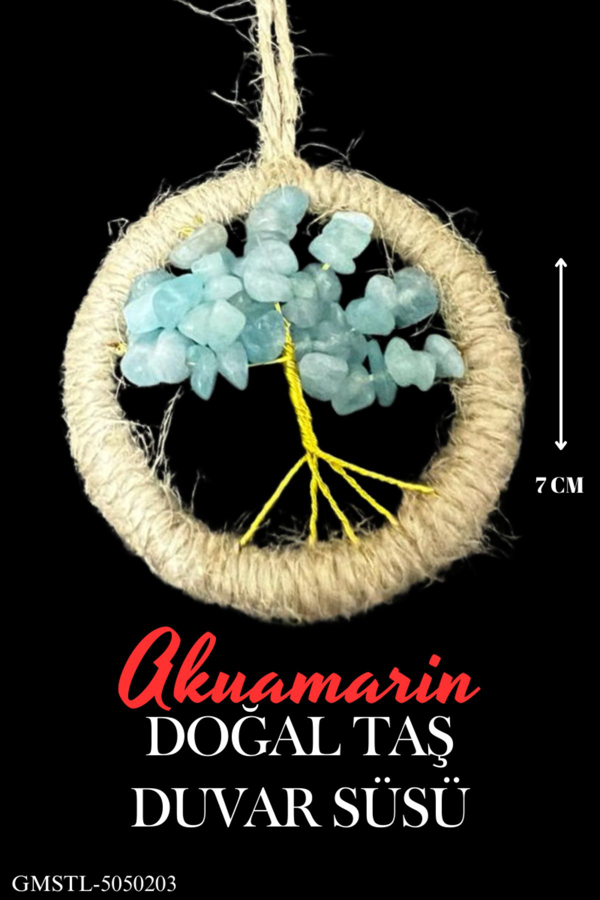 Sertifikalı Akuamarin Doğal Taş El Yapımı Duvar Süsü & Araba Süsü Sertifikalı Akuamarin Doğal Taş El Yapımı Duvar Süsü & Araba Süsü