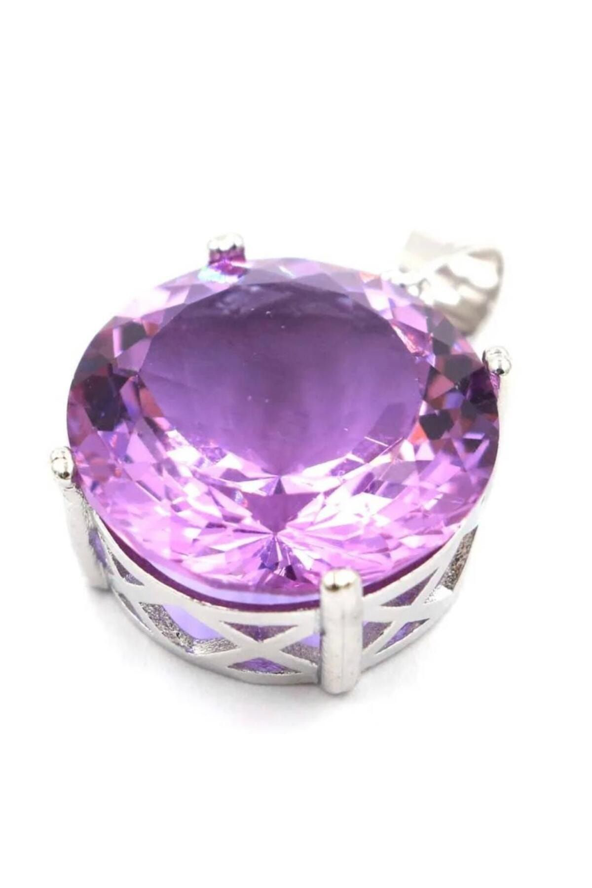 Gümüştel El Sanatlari Sertifikalı Alexsandrite Doğal Taş Kolye Özel Tasarım 925 Silver 