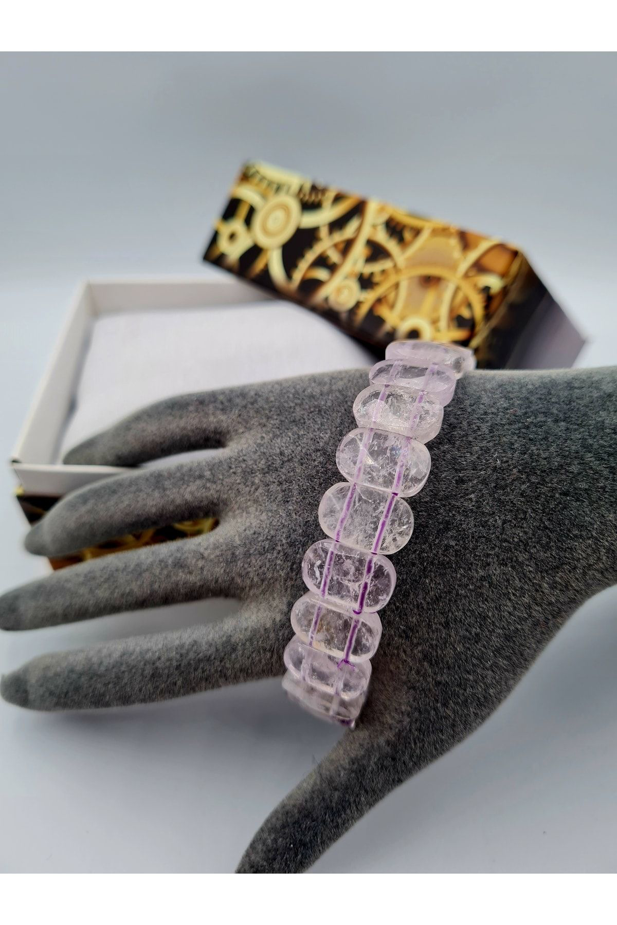 Sertifikalı Ametrin Doğal Taş Rolex Bileklik