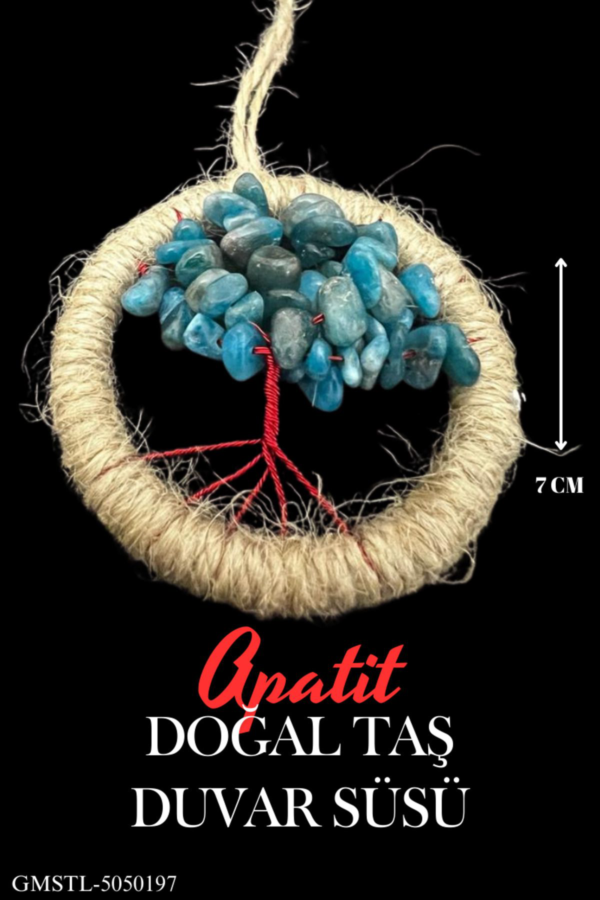 Sertifikalı Apatit Doğal Taş El Yapımı Duvar Süsü & Araba Süsü & 