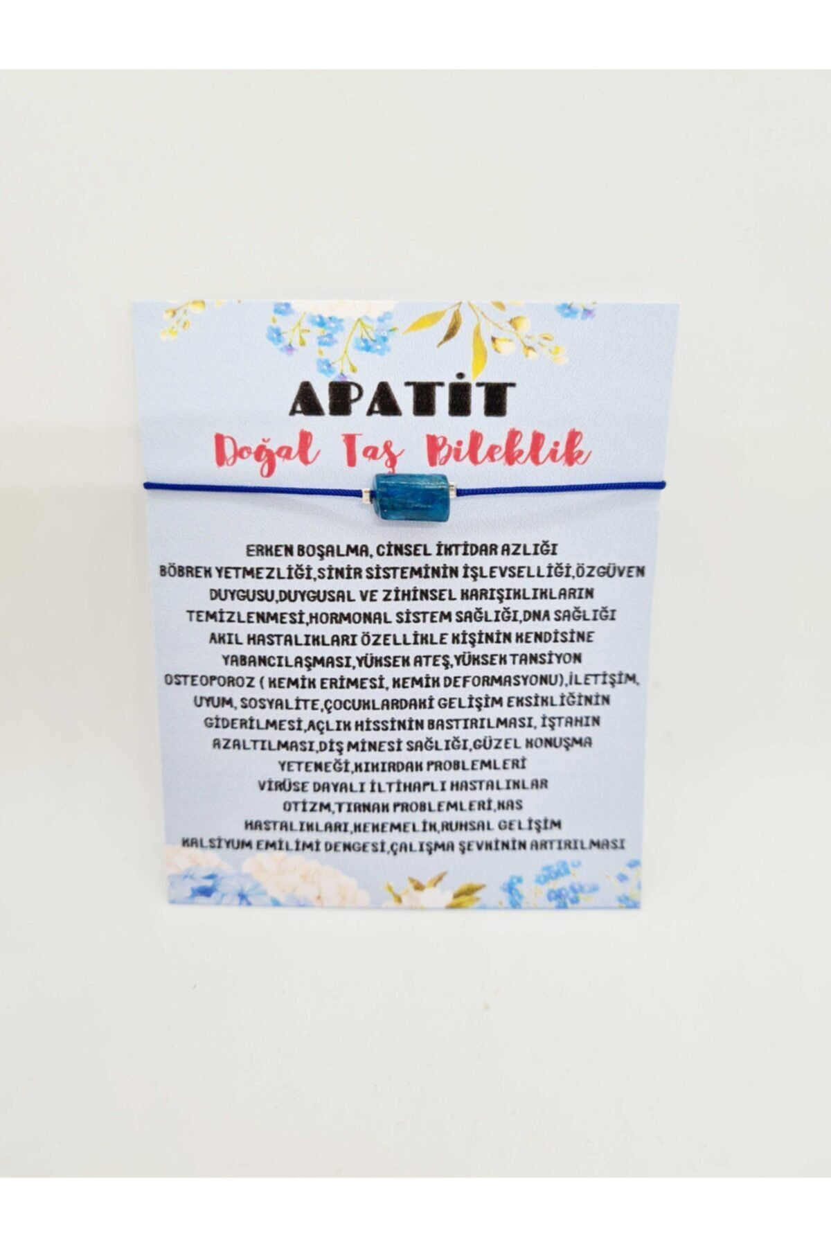 Sertifikalı Apatit Doğal Taş Bileklik Aaa Kalite