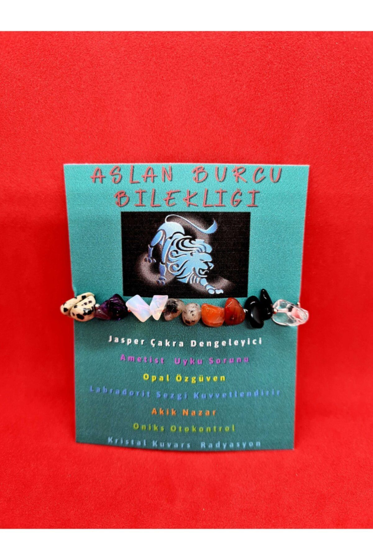 Sertifikalı Aslan Burcu Bileklik Doğal Taş