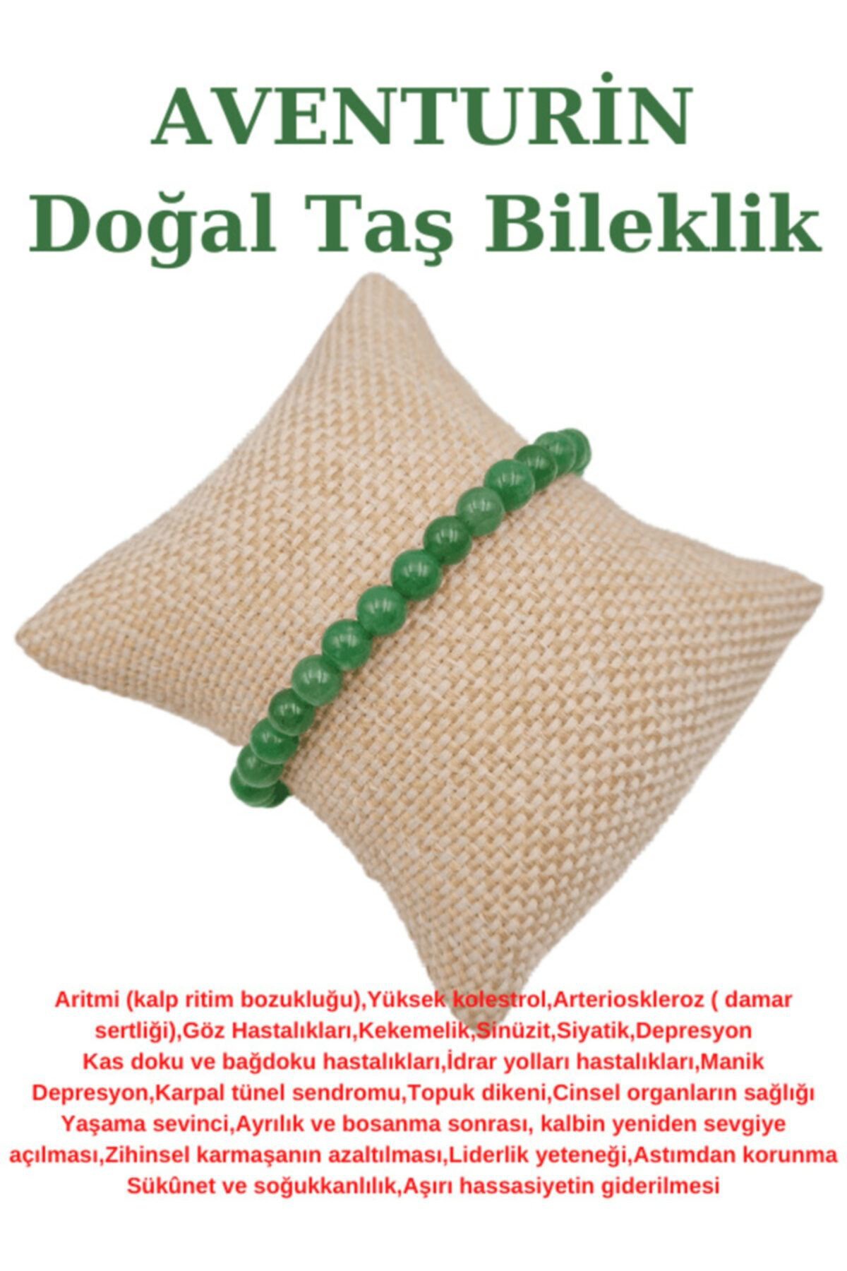Sertifikalı Aventurin Doğal Taş Bileklik 6mm