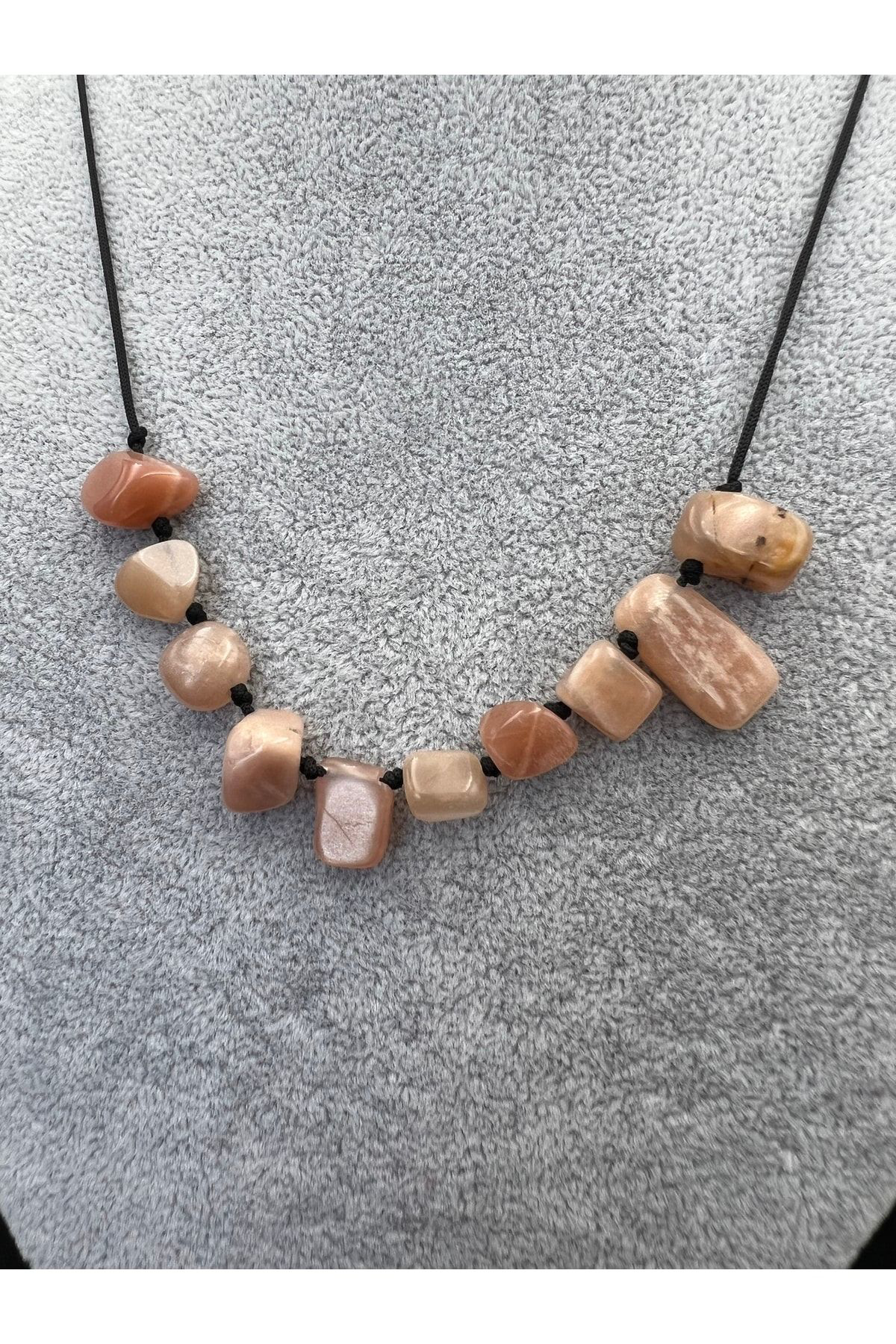 Sertifikalı Aytaşı Doğal Taş Kolye Asansörlü Kilit Sistemi Sürpri