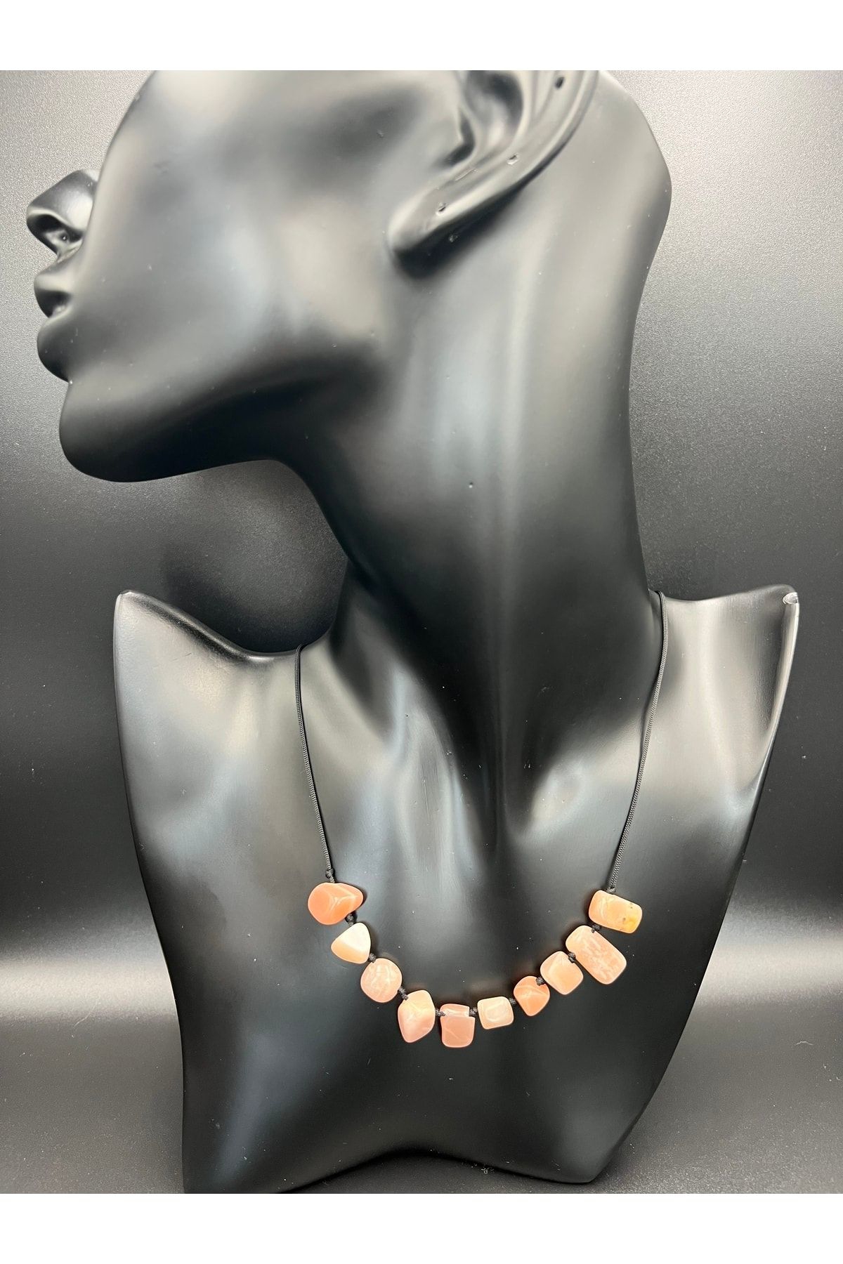 Sertifikalı Aytaşı Doğal Taş Kolye Asansörlü Kilit Sistemi Sürpri