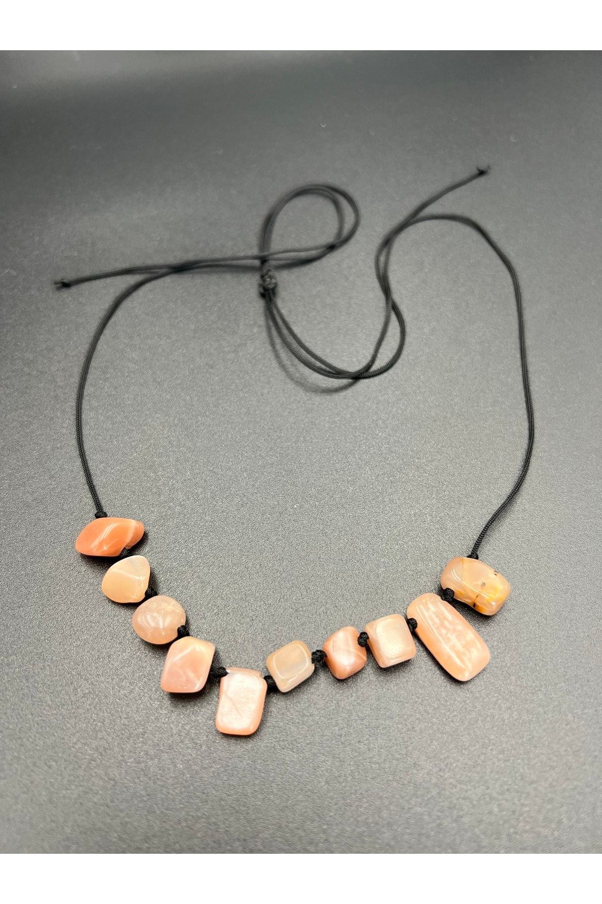 Sertifikalı Aytaşı Doğal Taş Kolye Asansörlü Kilit Sistemi Sürpri