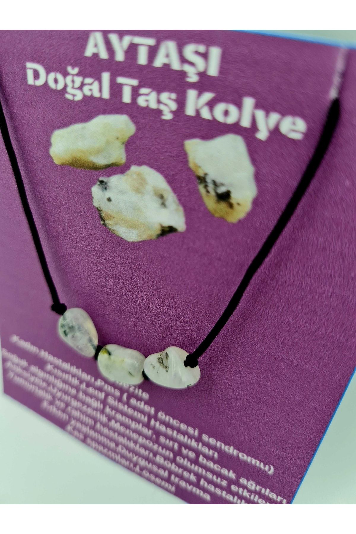 Sertifikalı Aytaşı Kolye Orijinal Doğal Taş Sürpriz Hediyeli
