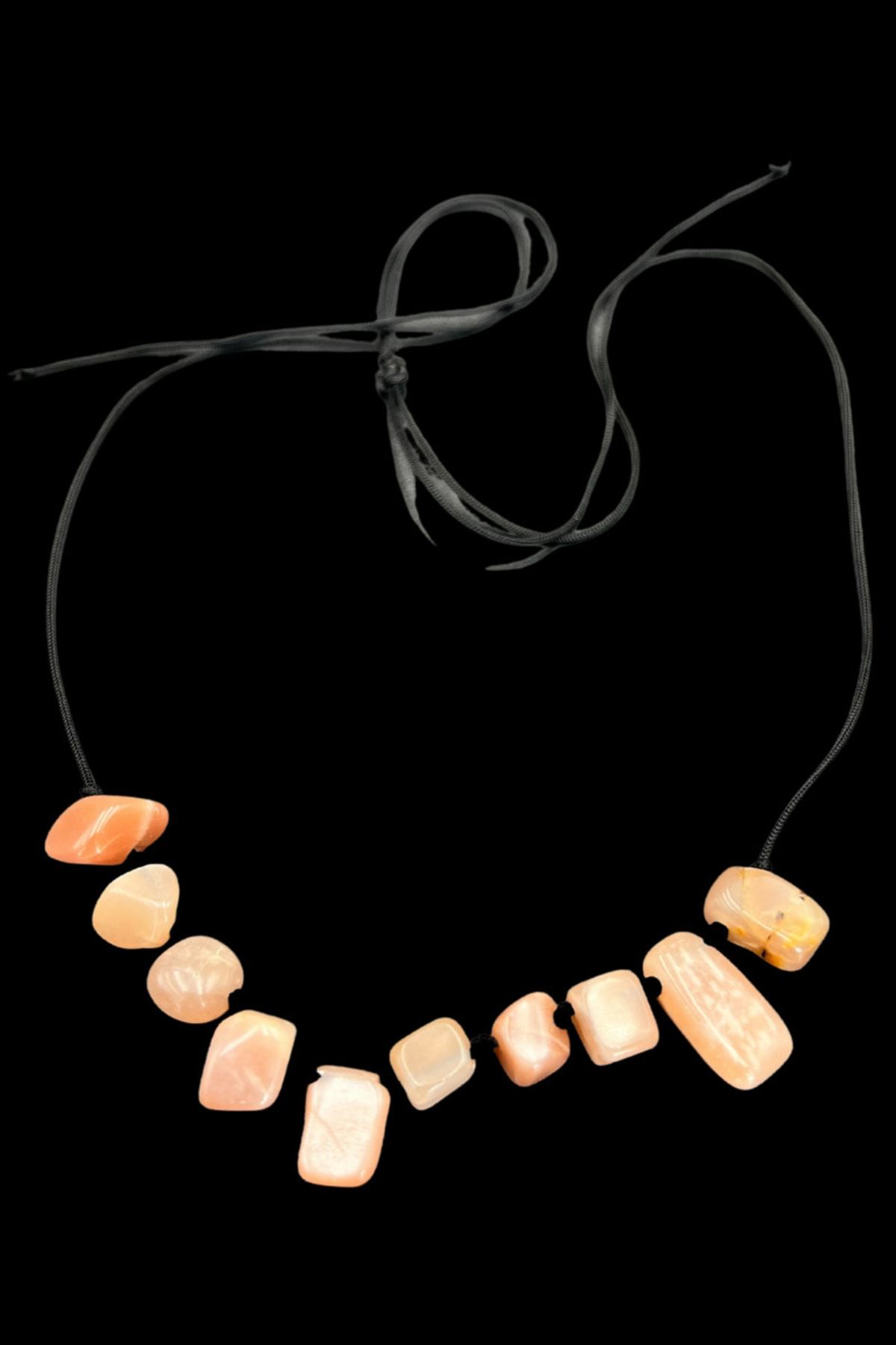 Sertifikalı Aytaşı Doğal Taş Kolye Asansörlü Kilit Sistemi Sürpri