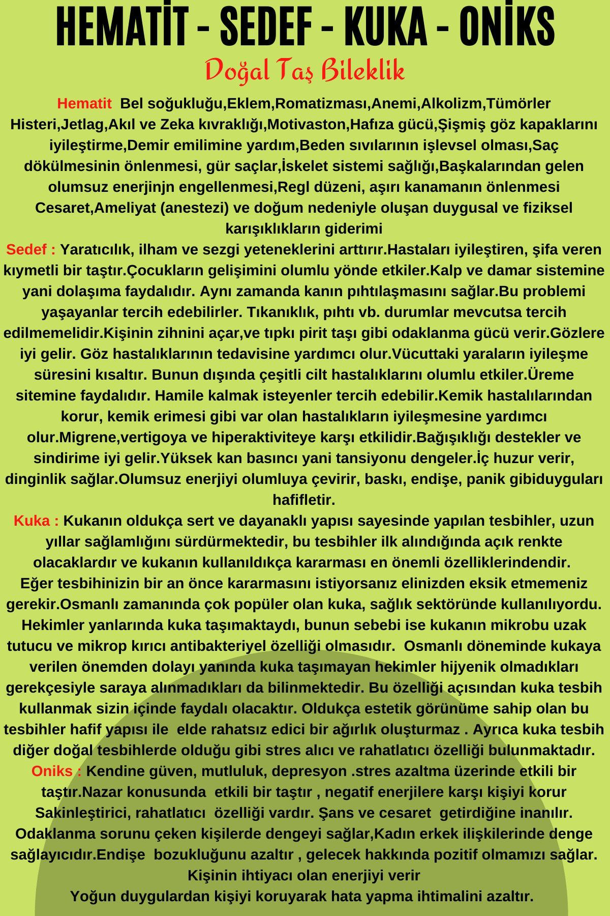 Sertifikalı Beyaz Sedef Hematit Kuka Oniks Doğal Taş Tasarım Bile