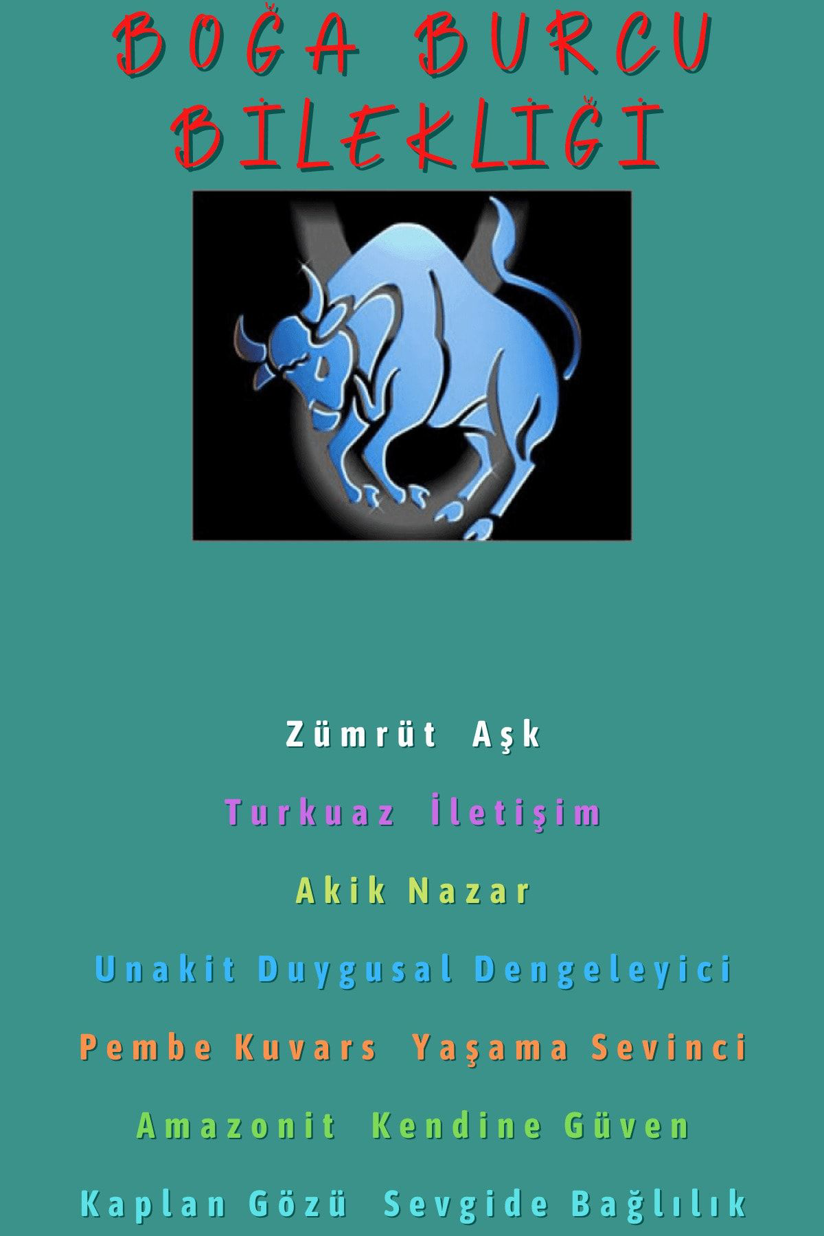 Sertifikalı Boğa Burcu Bileklik Doğal Taş