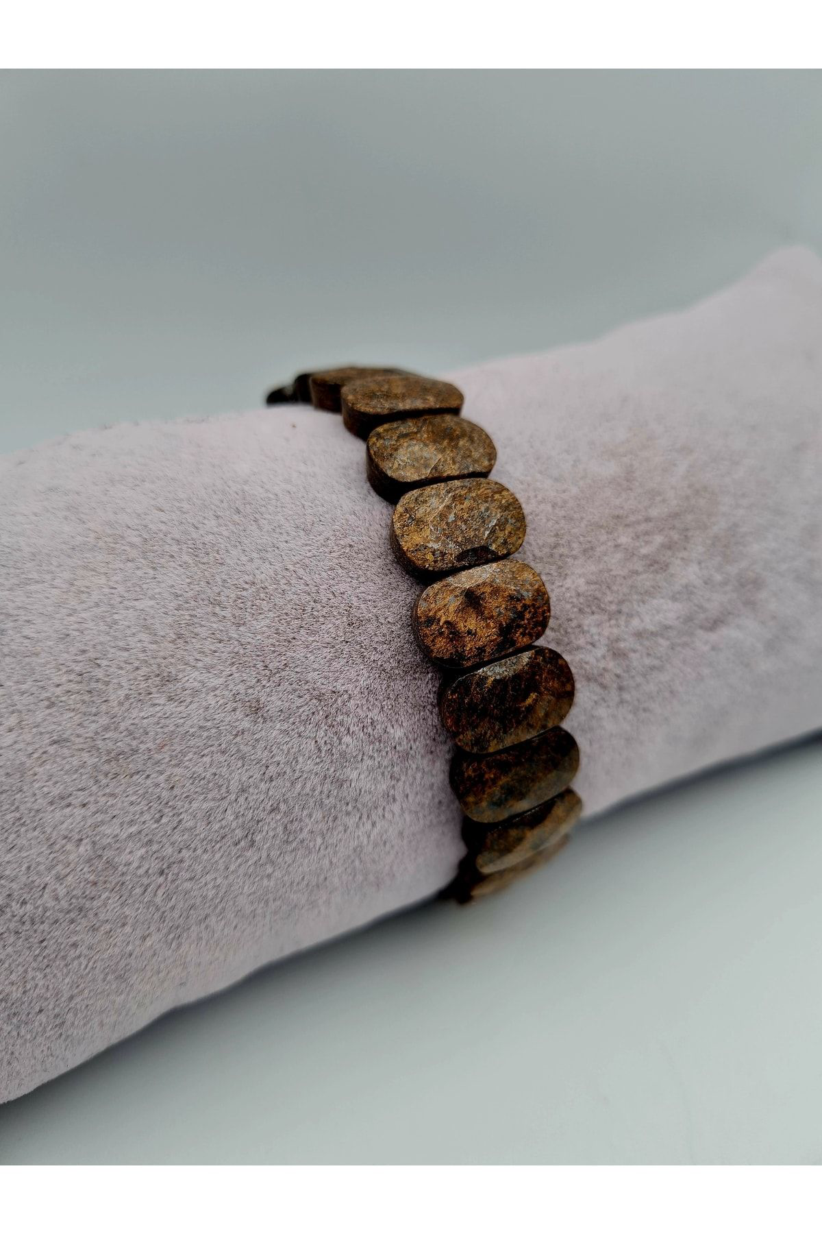 Sertifikalı Bronzit Doğal Taş Rolex Bileklik