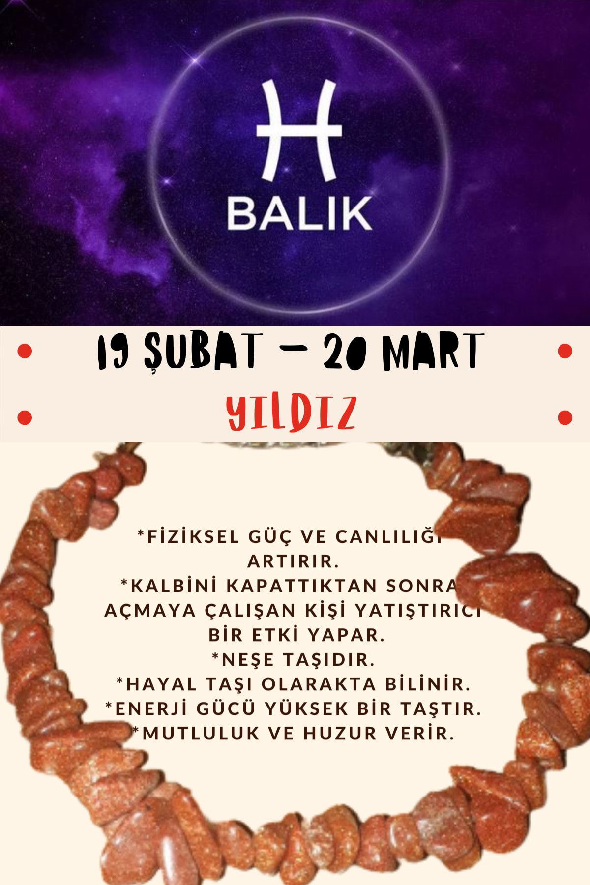 Sertifikalı Burç Taşı Balık Burcu Yıldız Taşı Bileklik