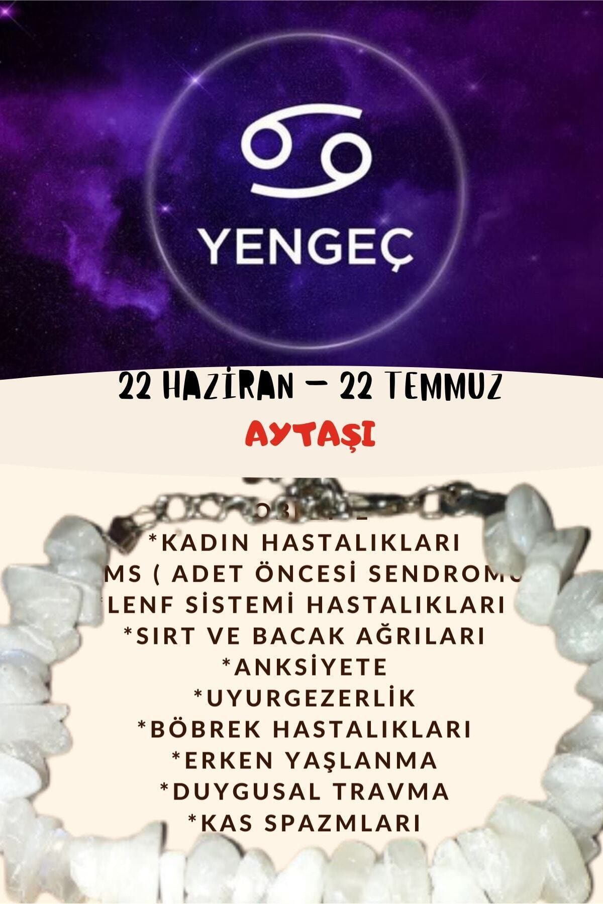 Sertifikalı Burç Taşı Yengeç Burcu Aytaşı Bileklik