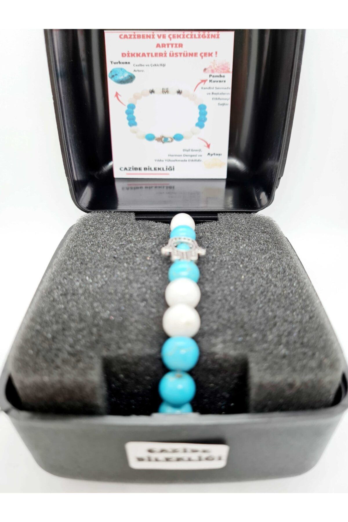 Sertifikalı Cazibe Doğaltaş Kadın Tılsım Bilekliği Aytaşı Pembe K