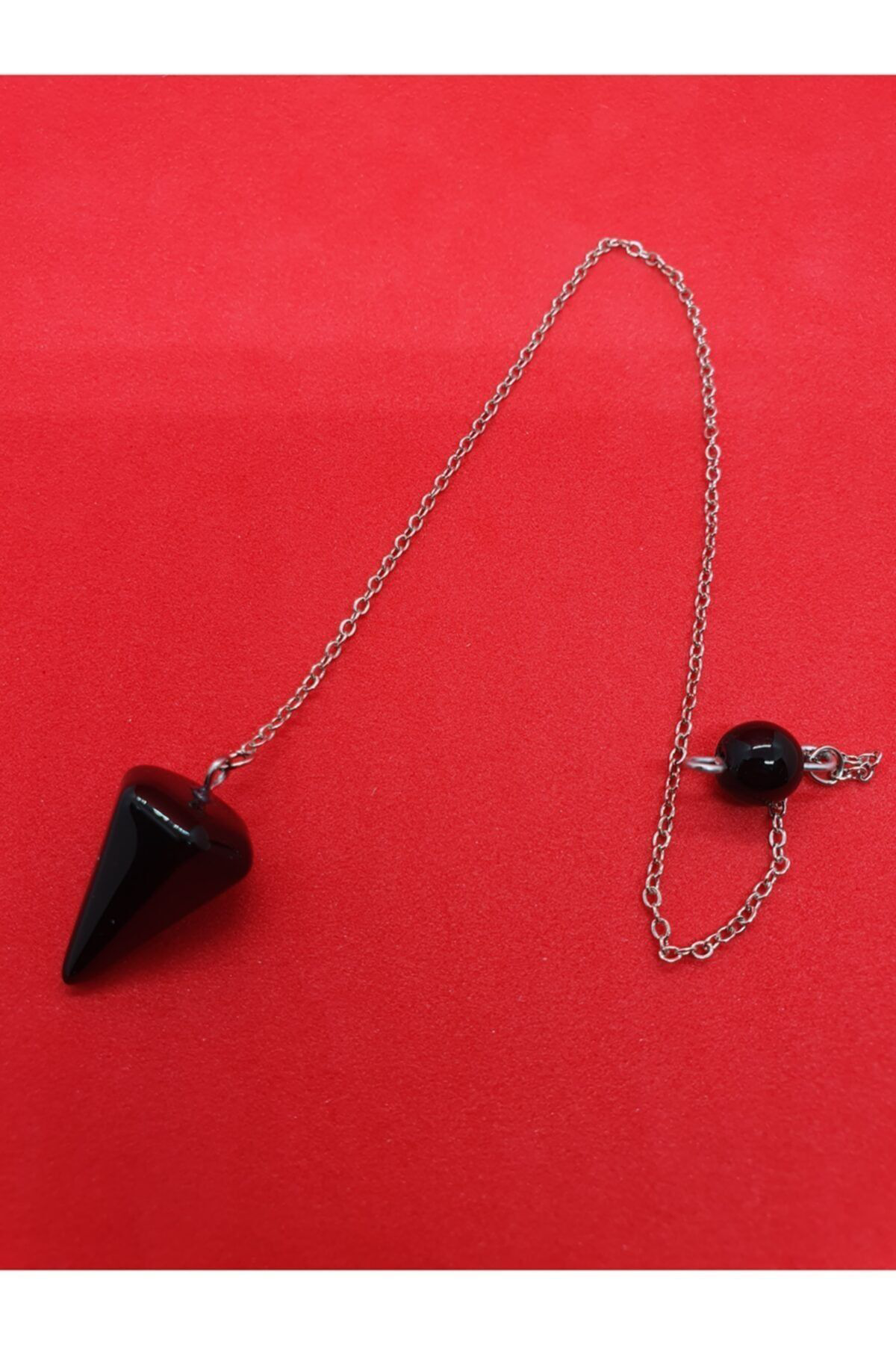 Sertifikalı Doğal Oniks Doğal Taş Pandül Kolye (SARKAÇ)