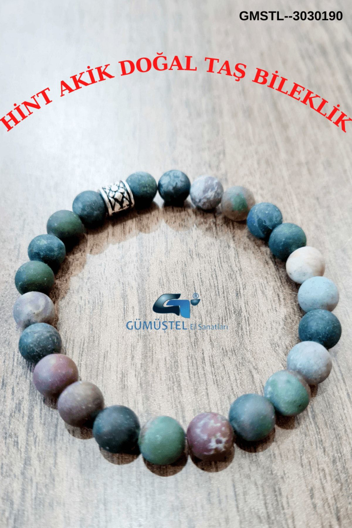 Sertifikalı Doğal Hint Akik Taşı Bileklik Aaa Kalite Orijinal Doğ