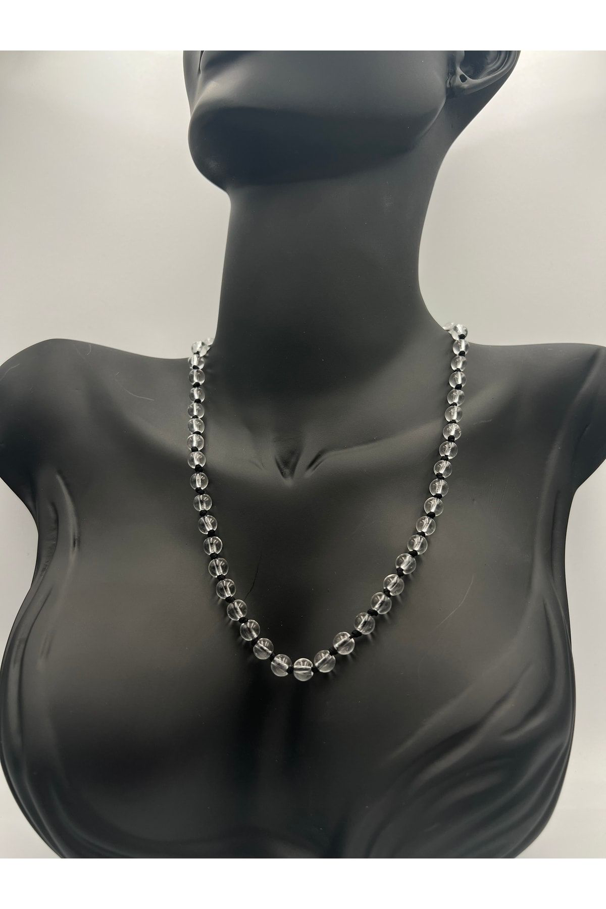 Sertifikalı Doğal Taş Kristal Kuvars Taşı Kolye Aaa Kalite 6mm