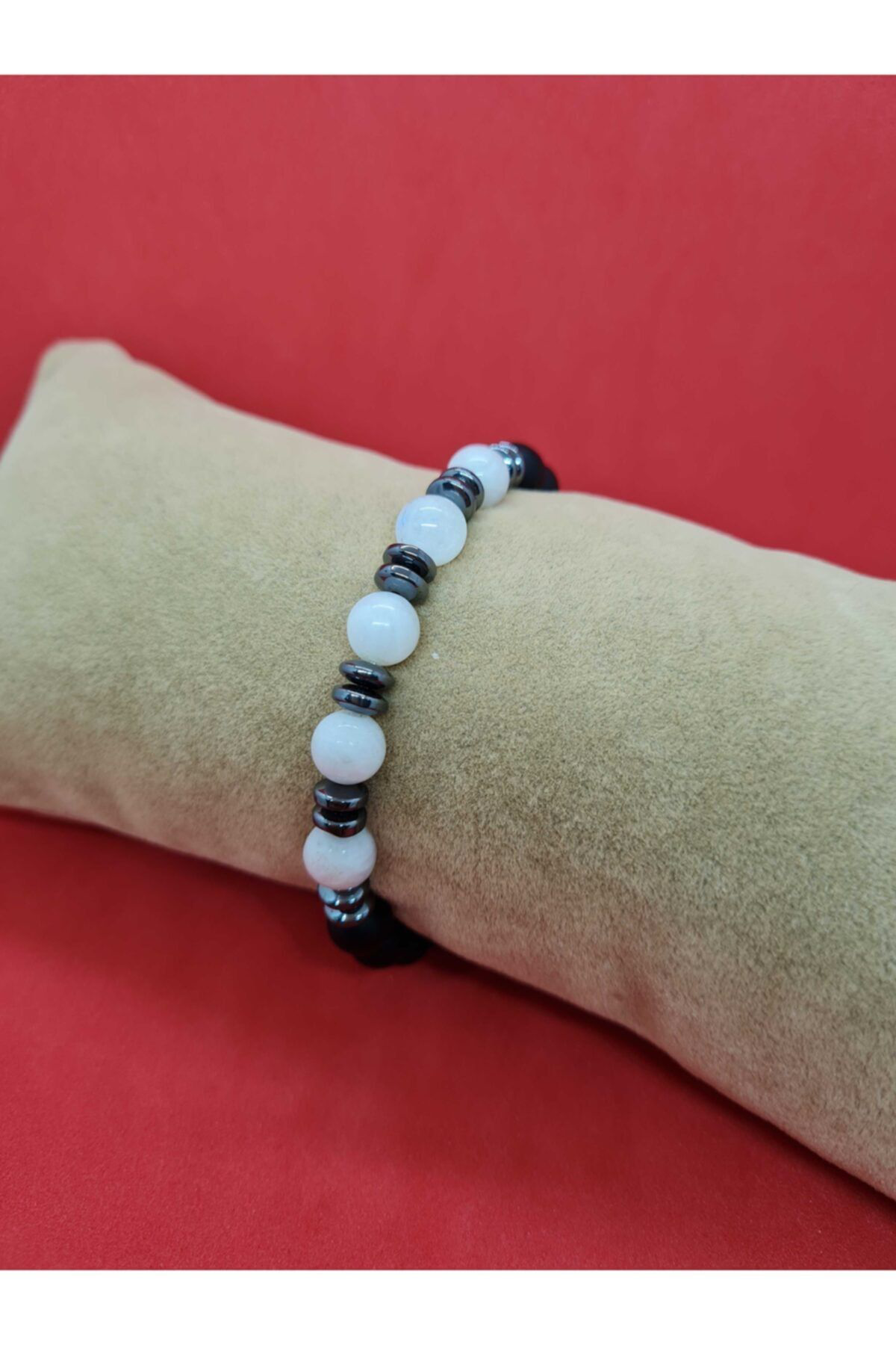 Sertifikalı Doğal Taş Aytaşı & Hematit & Oniks Bileklik