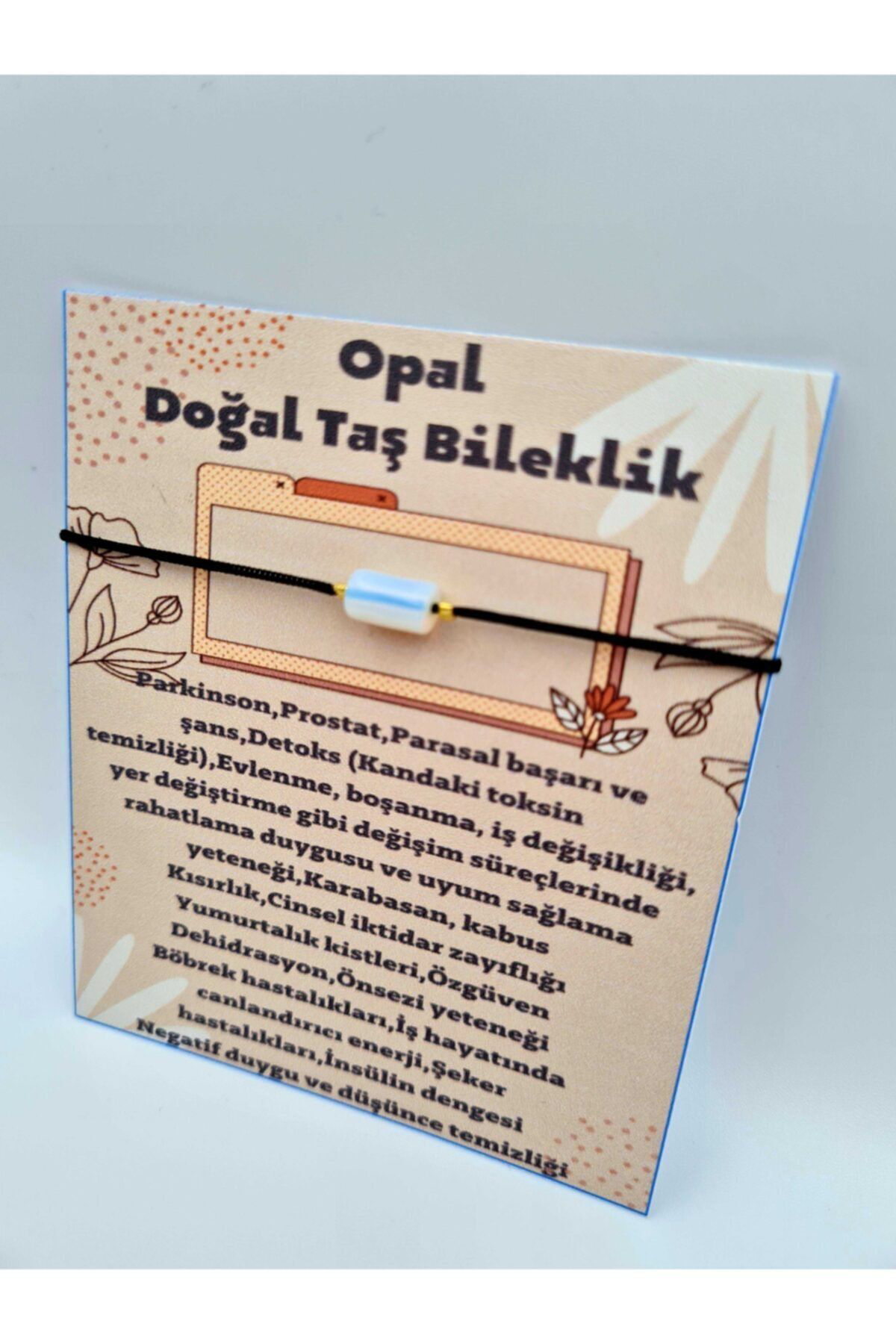 Sertifikalı Doğal Taş Opal Taşı Bileklik