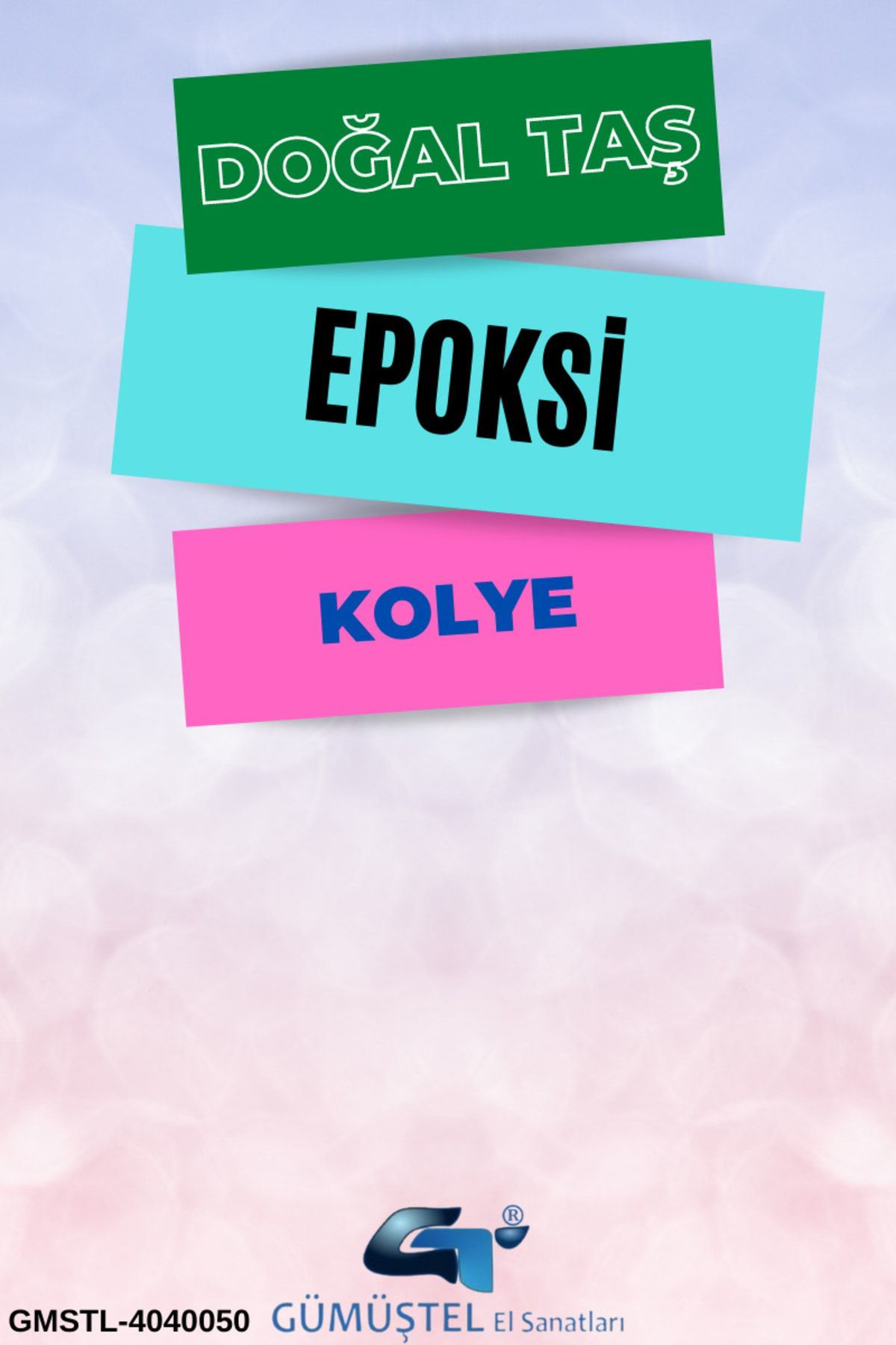 Sertifikalı Doğal Taş Epoksi Kolye