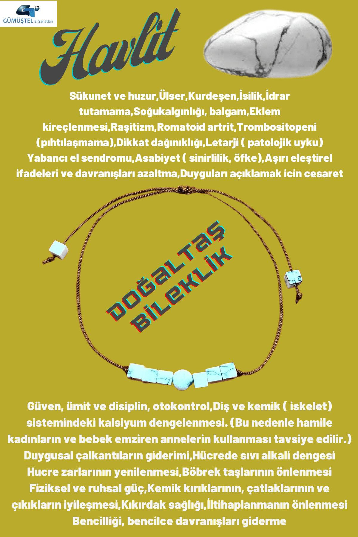 Sertifikalı Doğal Taş Havlit Taşı Bileklik Özel Tasarım Asansörlü