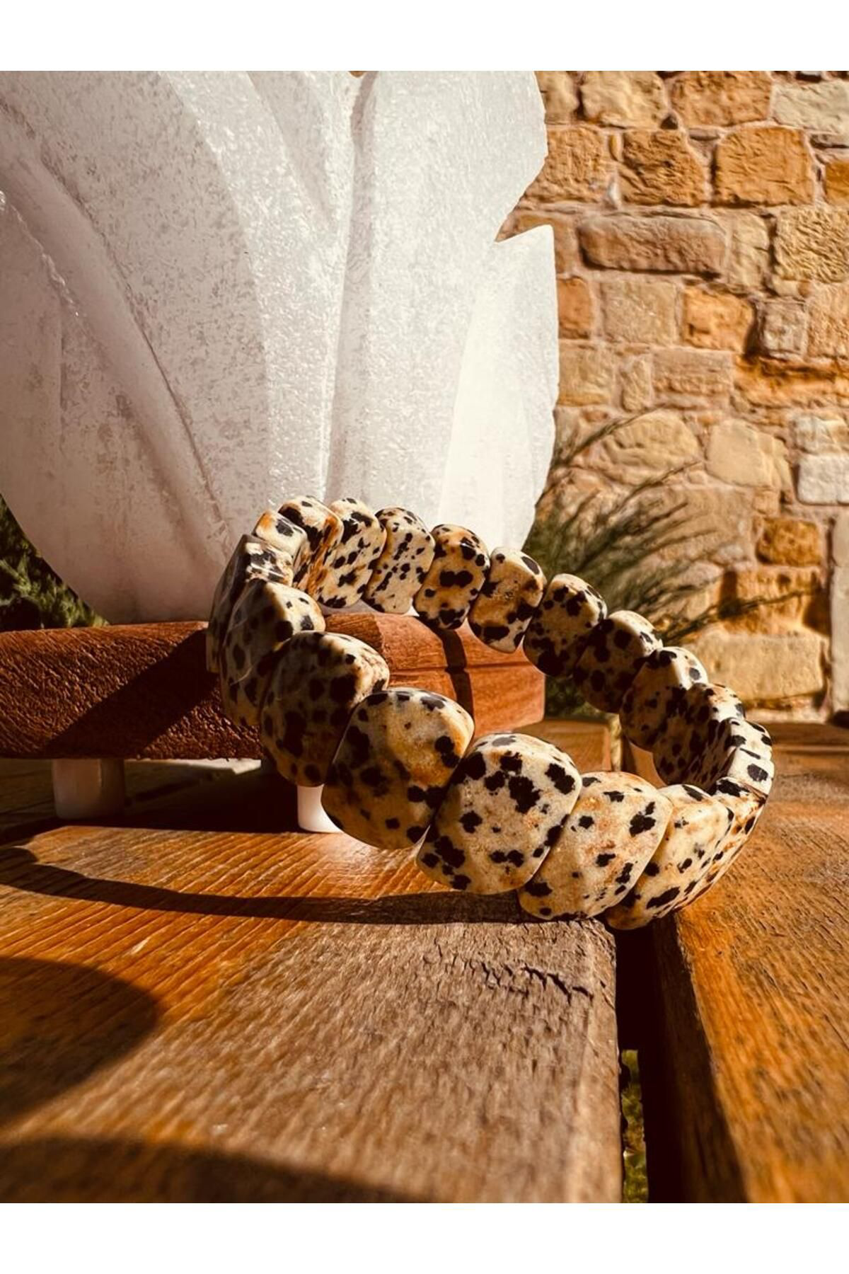 Sertifikalı Doğal Dalmaçyalı Jasper Taşı Özel Kesim Rolex Bilekli