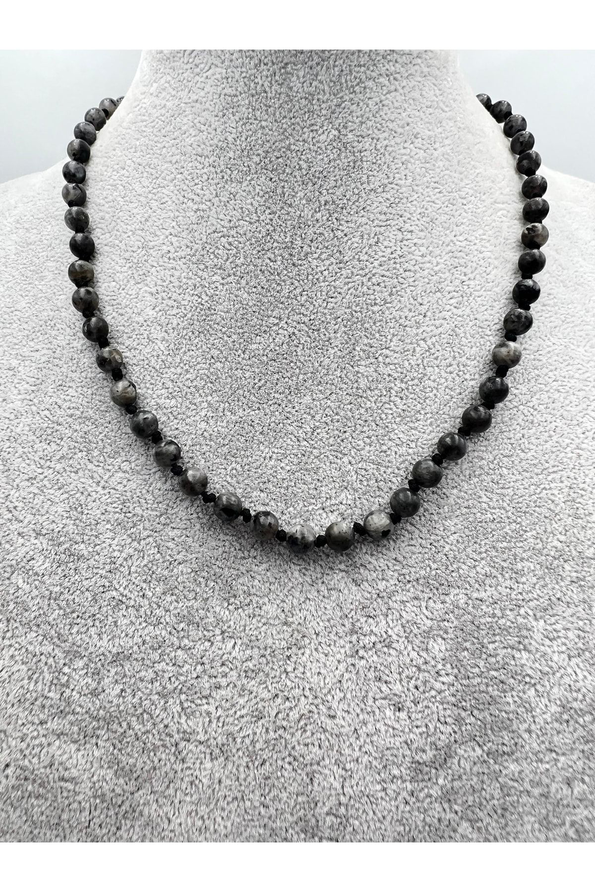 Sertifikalı Doğal Taş Labradorit Taşı Kolye Aaa Kalite 6mm