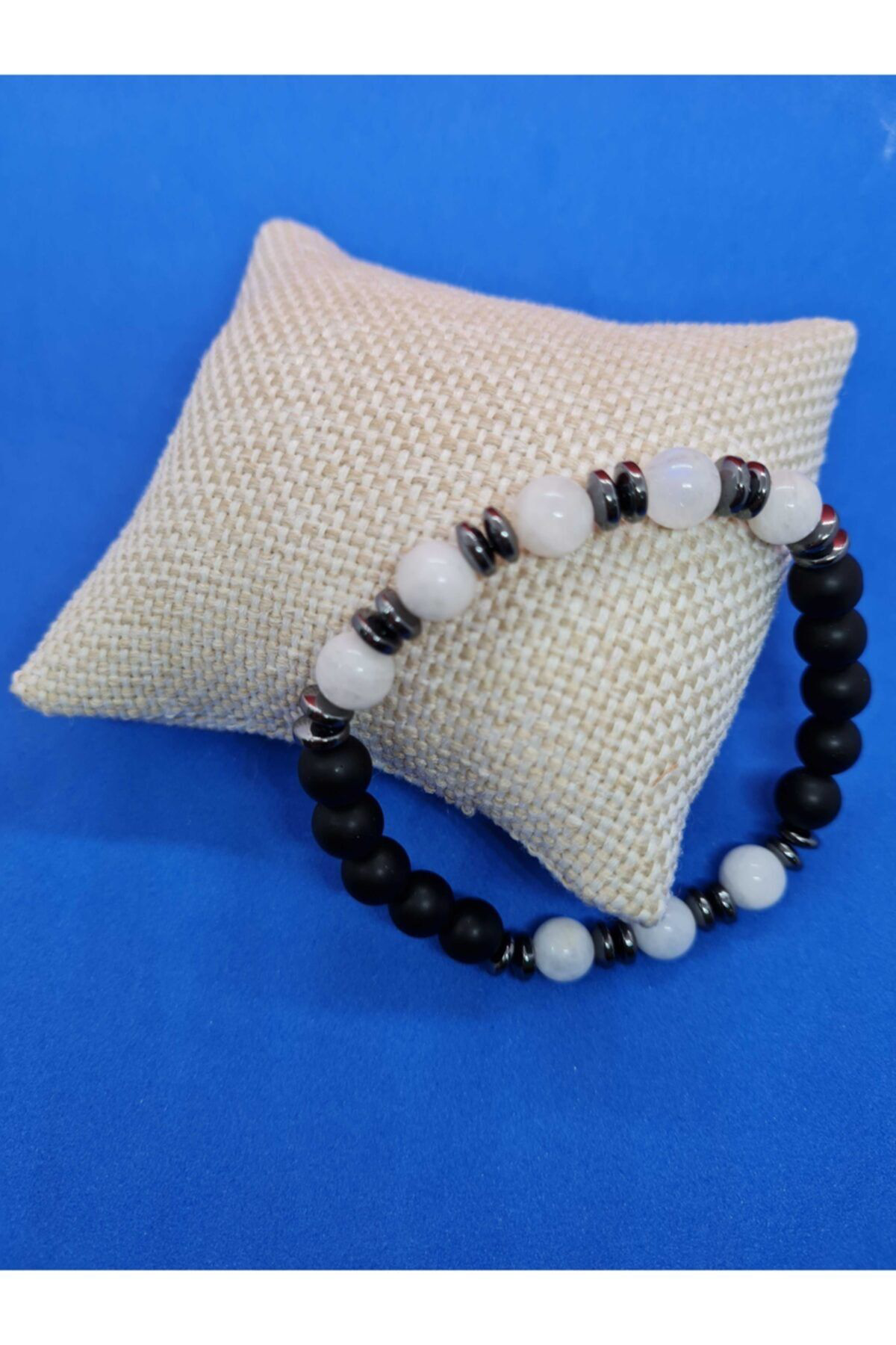 Sertifikalı Doğal Taş Aytaşı & Hematit & Oniks Bileklik