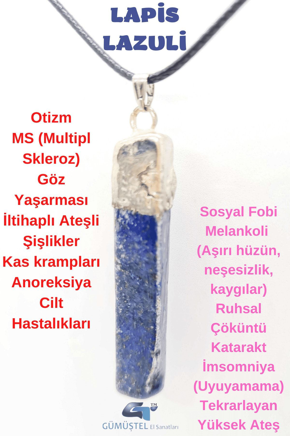 Sertifikalı Doğal Taş Lapis Lazuli Kolye Zincir Hediyeli Fiyatı, Yorumları ve Özellikleri