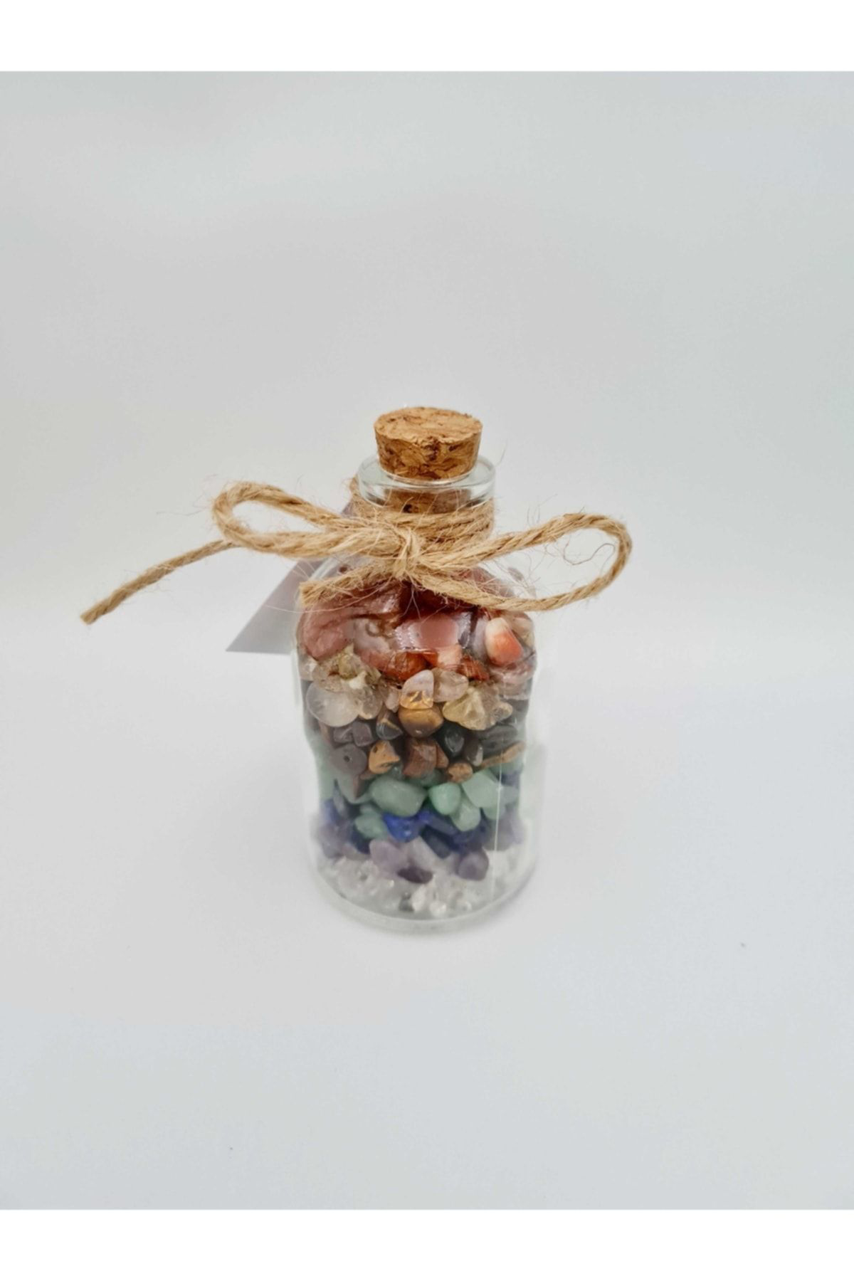 Sertifikalı Doğal Taş Çakra Mesaj Şişesi Model 6