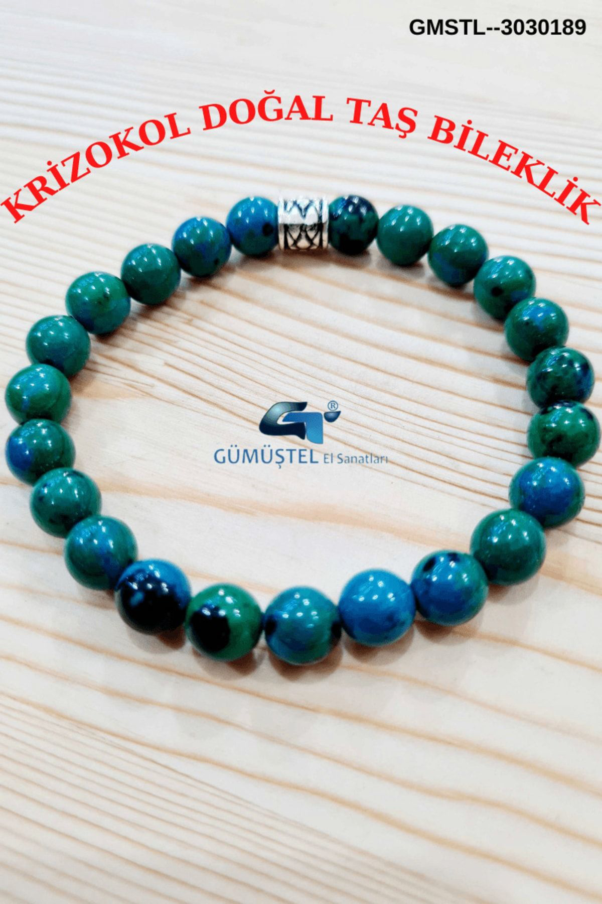 Sertifikalı Doğal Krizokol Taşı Bileklik Aaa Kalite Orijinal Doğa