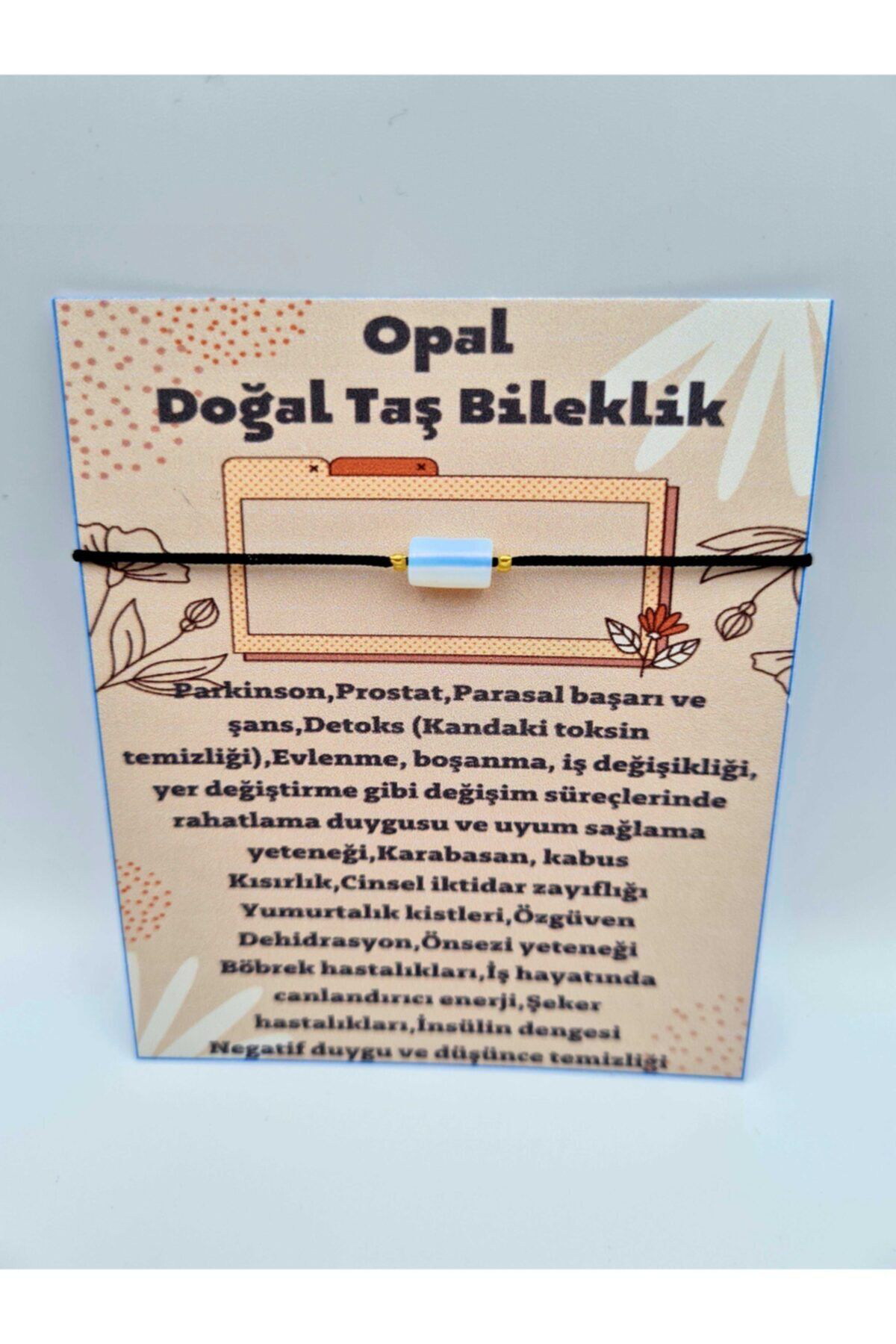 Sertifikalı Doğal Taş Opal Taşı Bileklik