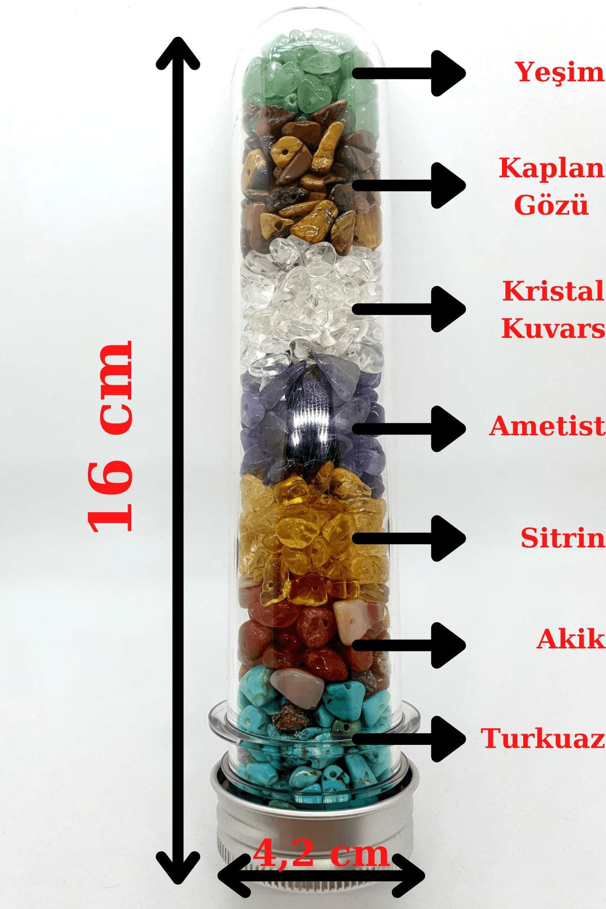 Gümüştel El Sanatlari Sertifikali Doğal Taş 7 Çakra Enerji Ve Bereket Objesi