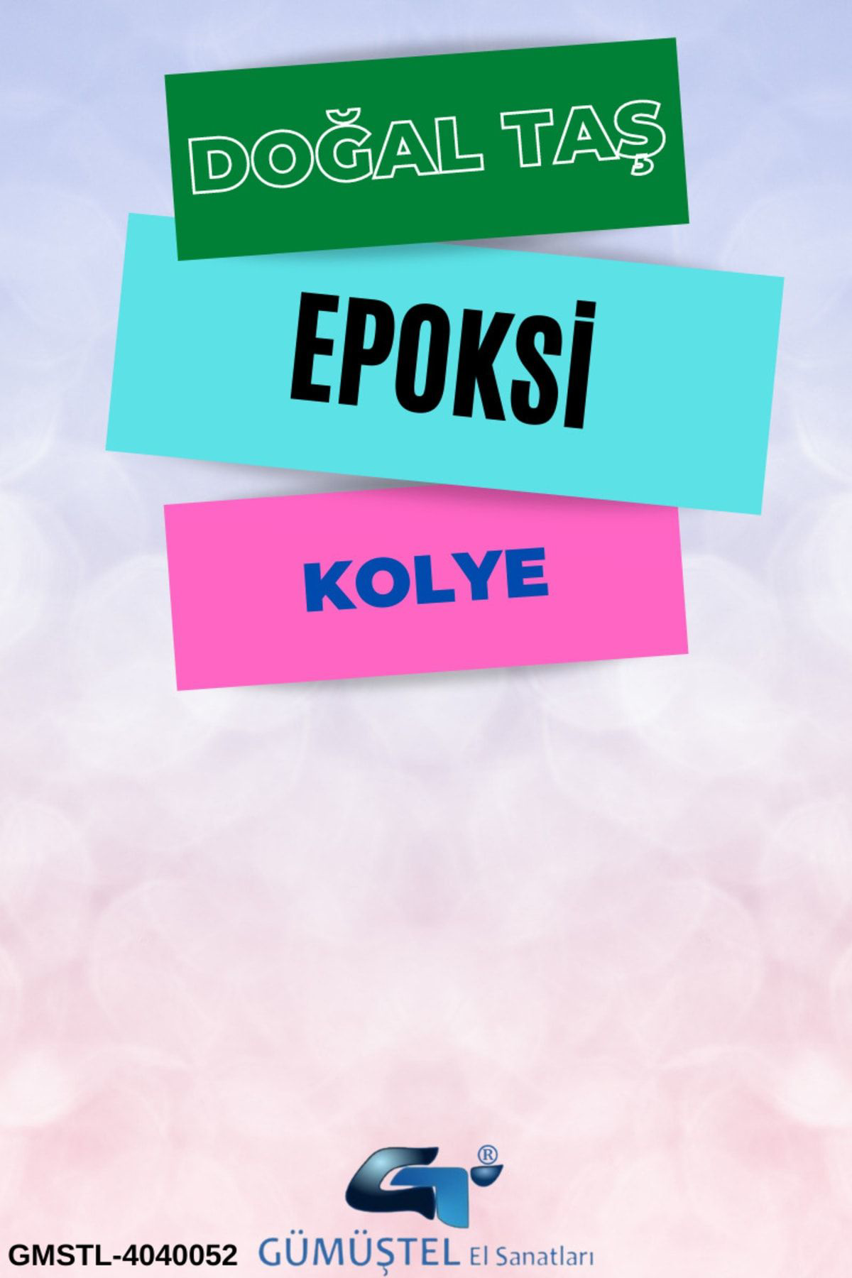 Sertifikalı Doğal Taş Epoksi Kolye