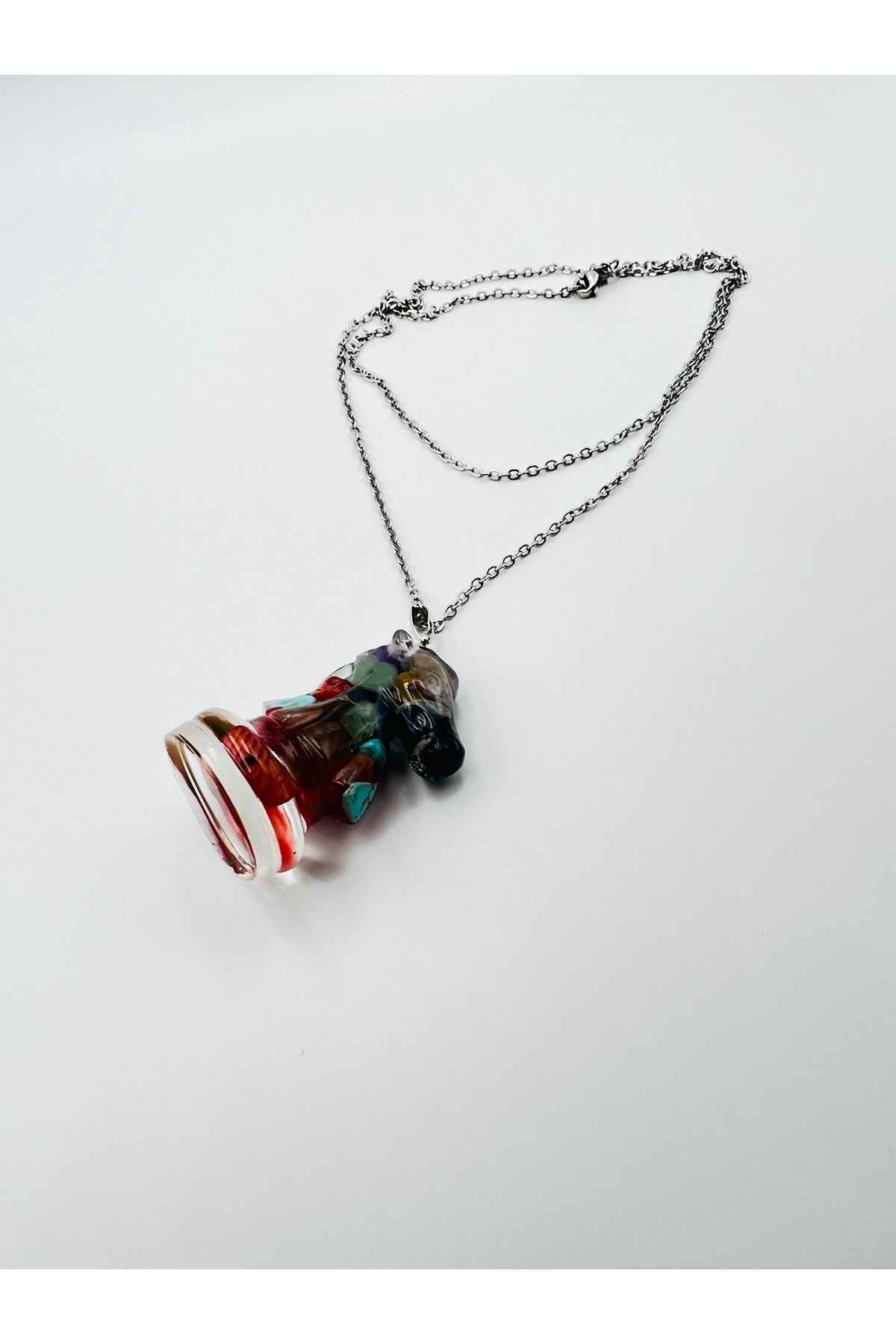 Sertifikalı Doğal Taş Epoksi Kolye