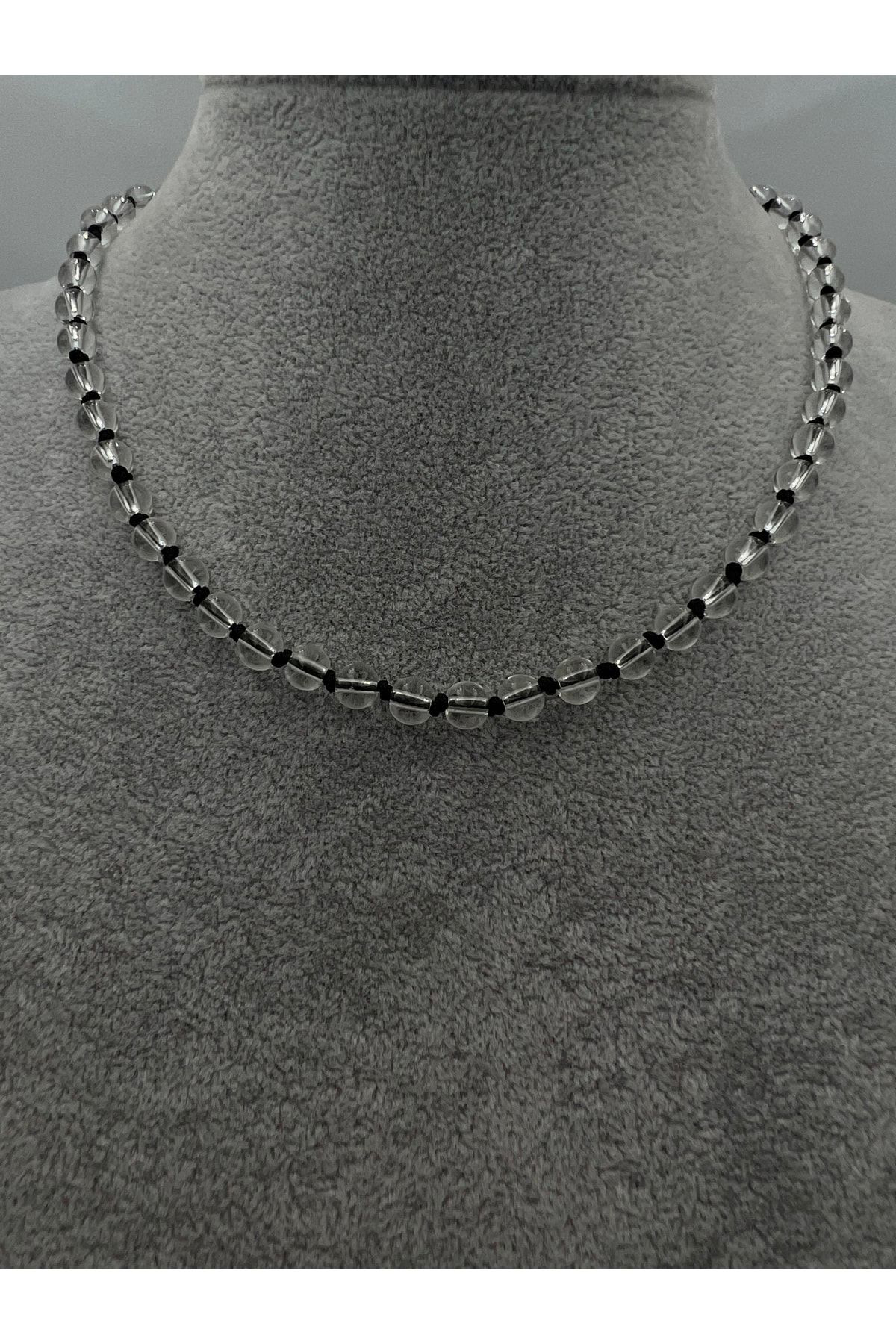 Sertifikalı Doğal Taş Kristal Kuvars Taşı Kolye Aaa Kalite 6mm