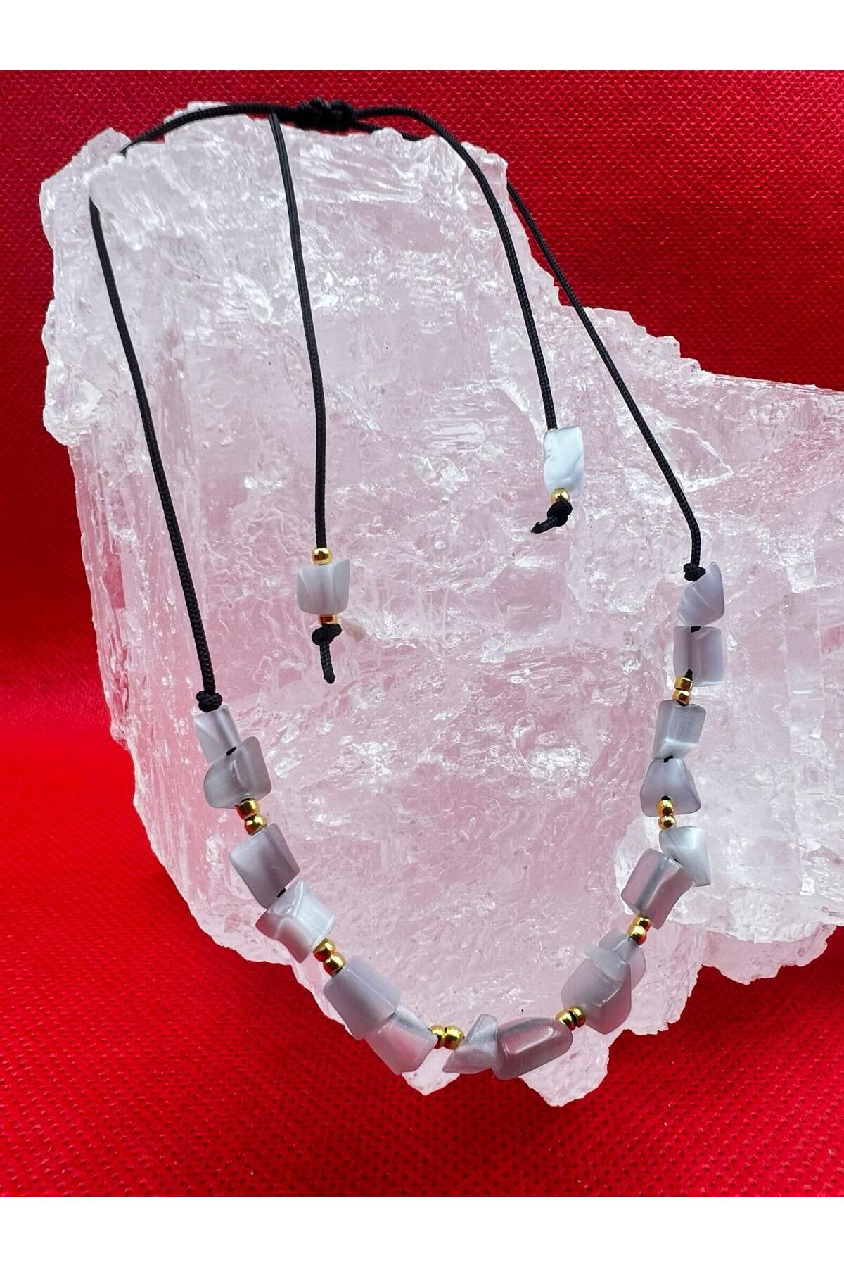 Sertifikalı Doğal Taş Kedi Gözü Tasarım Bileklik Handmade AAA Kal