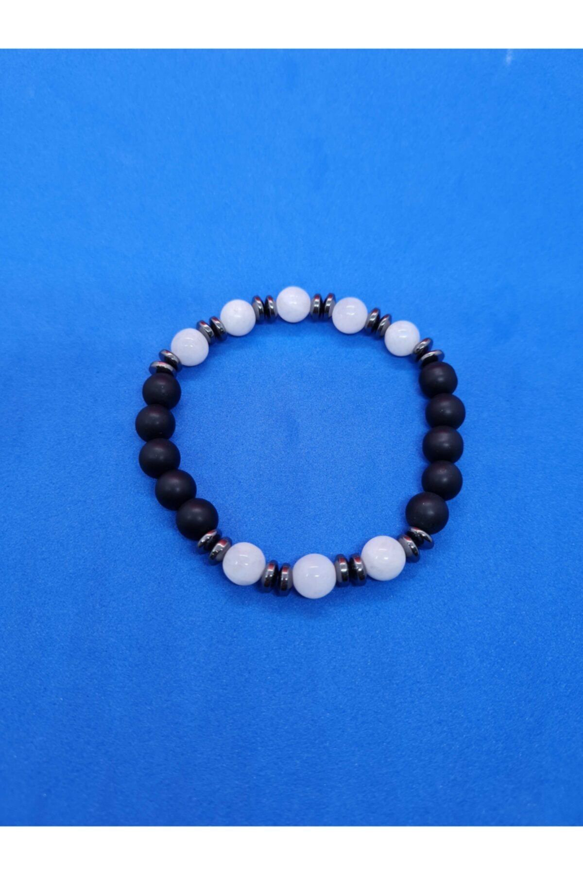 Sertifikalı Doğal Taş Aytaşı & Hematit & Oniks Bileklik