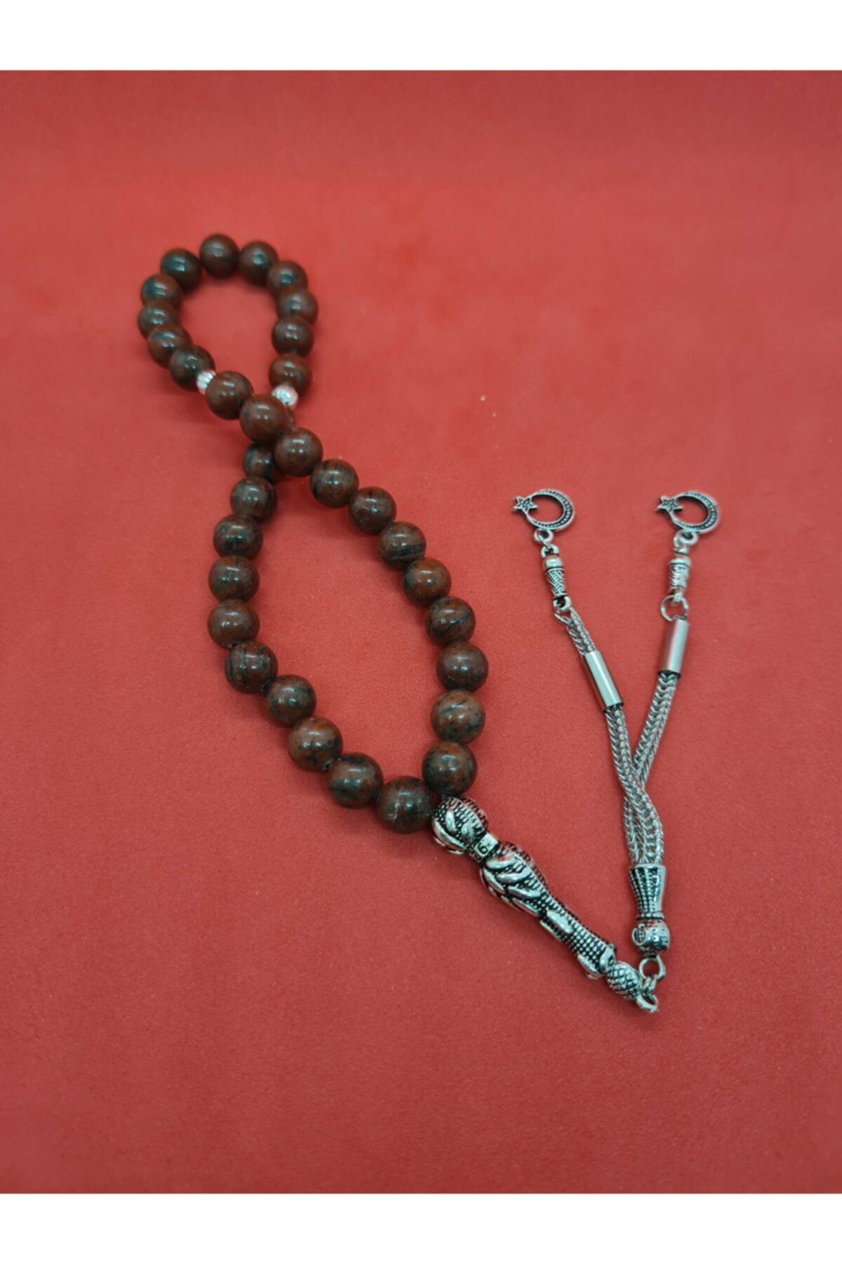 Gümüştel El Sanatlari Sertifikali Doğal Taş Jasper 8 Mm Tesbih