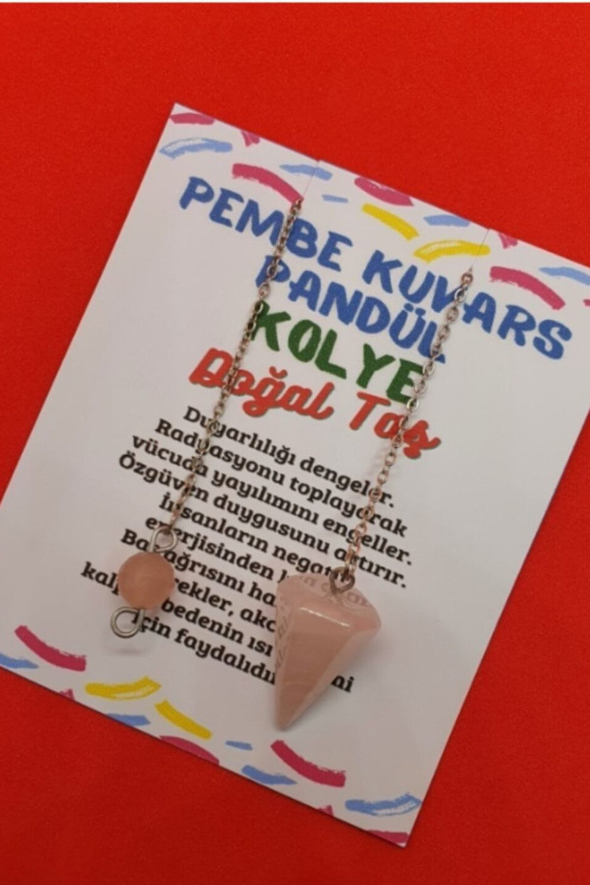 Sertifikalı Doğal Pembe Kuvars Doğal Taş Pandül
