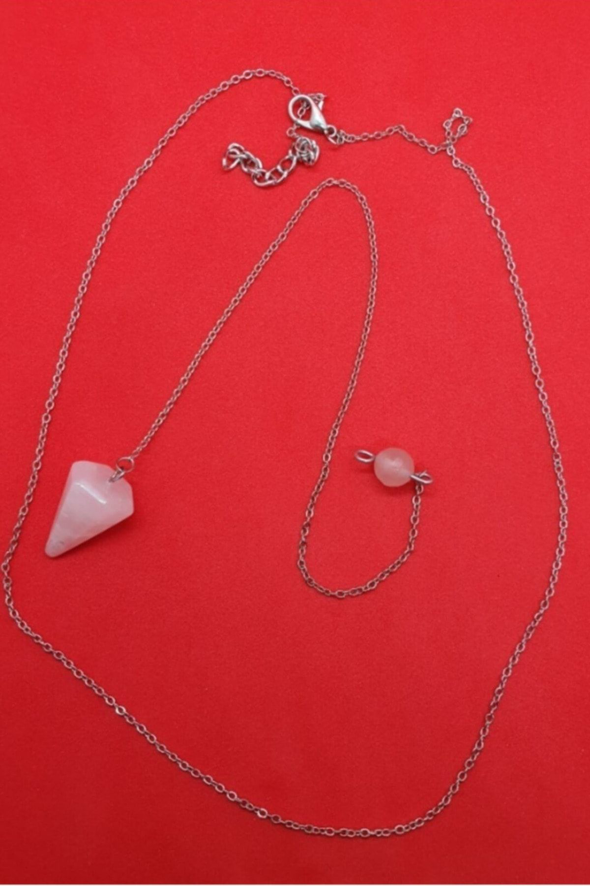 Gümüştel El Sanatlari Sertifikali Doğal Pembe Kuvars Doğal Taş Pandül