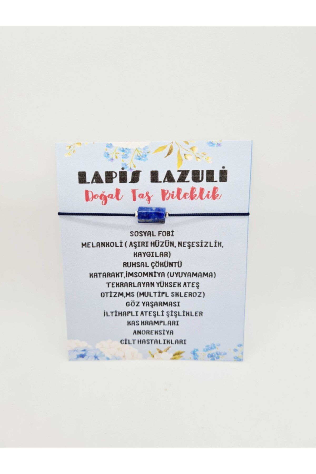 Sertifikalı Doğal Taş Lapis Lazuli Taşı Bileklik