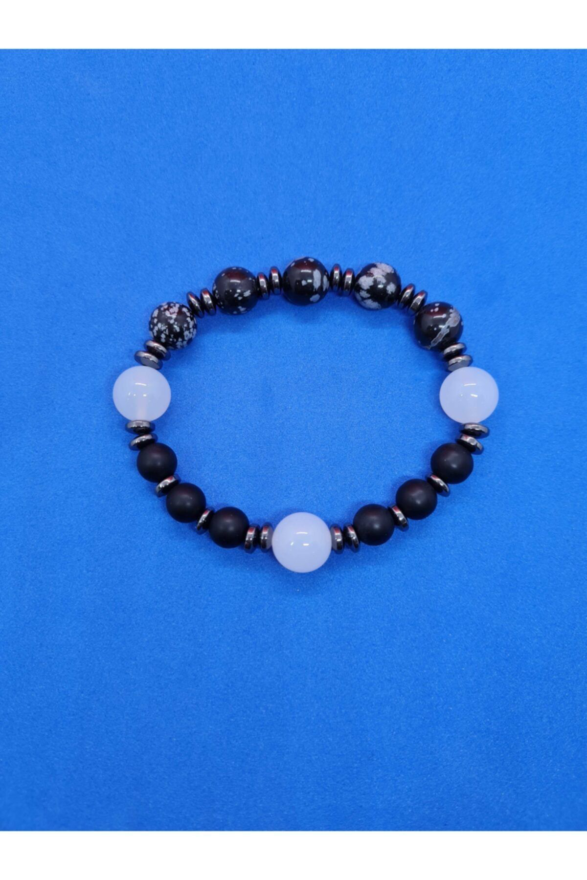Sertifikalı Doğal Taş Obsidyen & Opal & Hematit & Oniks Taşı Bile