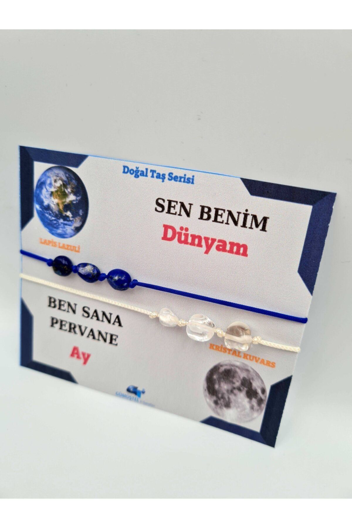 Sertifikalı Doğal Taş Sevgili Bilekliği