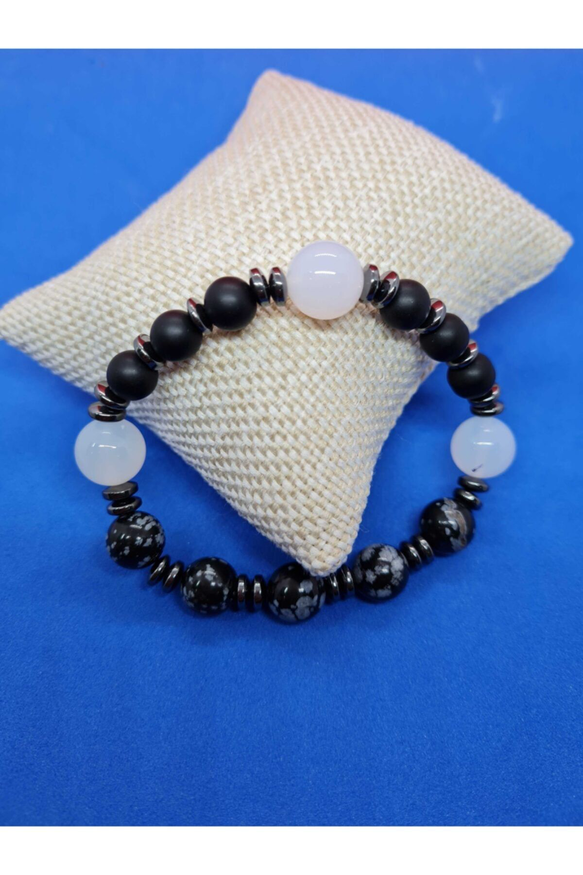 Sertifikalı Doğal Taş Obsidyen & Opal & Hematit & Oniks Taşı Bile