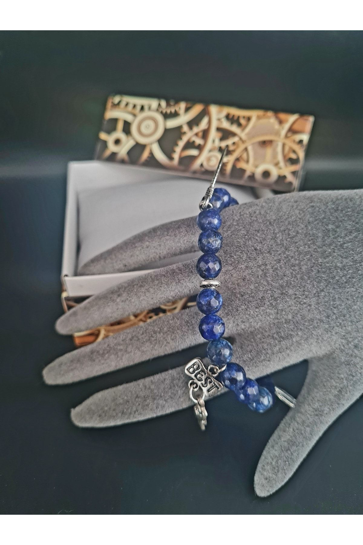 Sertifikalı Doğal Taş Bileklik Özel Tasarım Lapis Lazuli Sedef Do