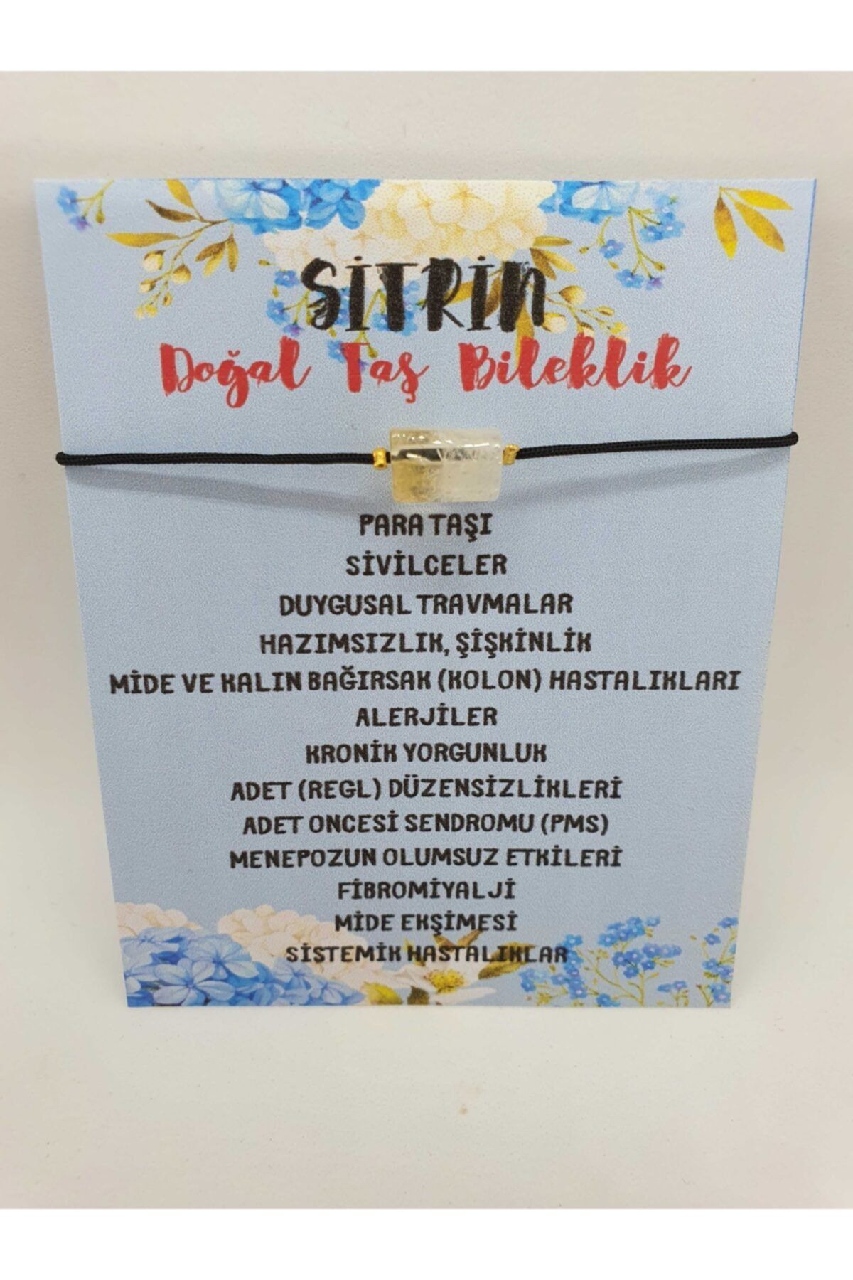 Sertifikalı Doğal Taş Sitrin Taşı Bileklik Sertifikalı Doğal Taş Sitrin Taşı Bileklik